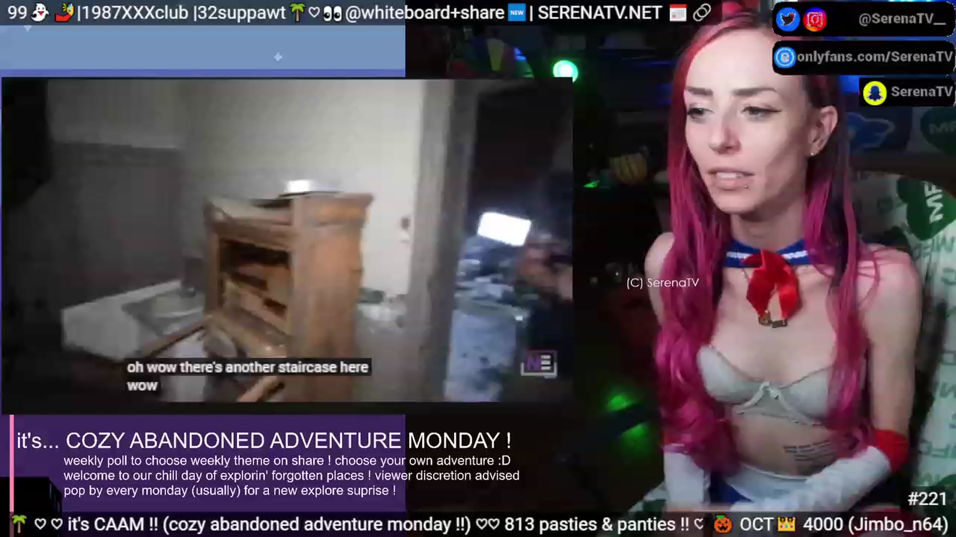 Gallery image thumbnail from serenatv's myfreecams stream on, 10/23/2023, 20:21 image 16 of 20