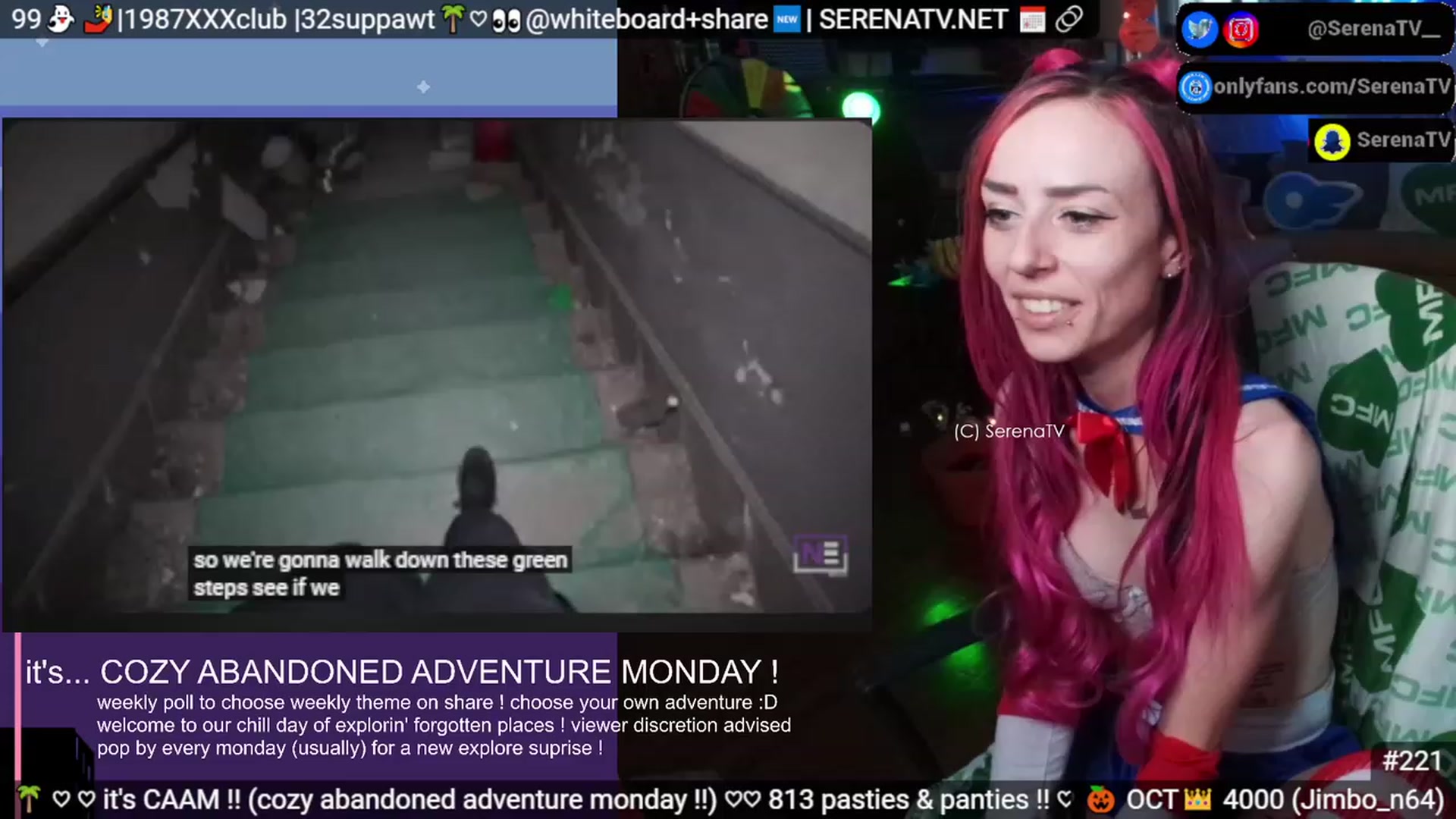 Gallery image thumbnail from serenatv's myfreecams stream on, 10/23/2023, 20:21 image 17 of 20