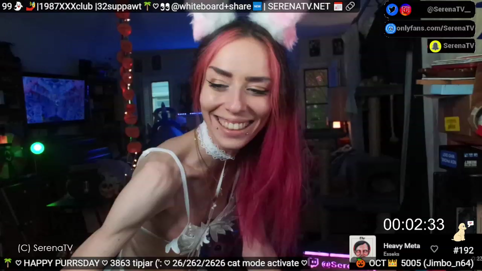 Gallery image thumbnail from serenatv's myfreecams stream on, 10/26/2023, 19:17 image 17 of 20