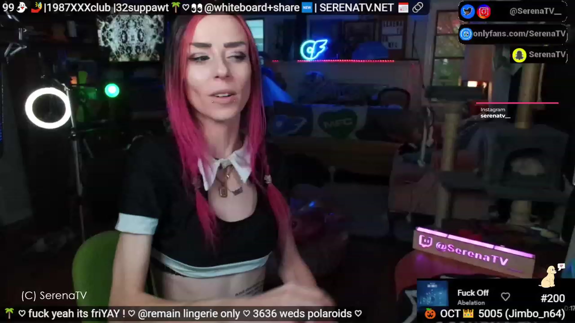 Gallery image thumbnail from serenatv's myfreecams stream on, 10/27/2023, 20:22 image 3 of 20