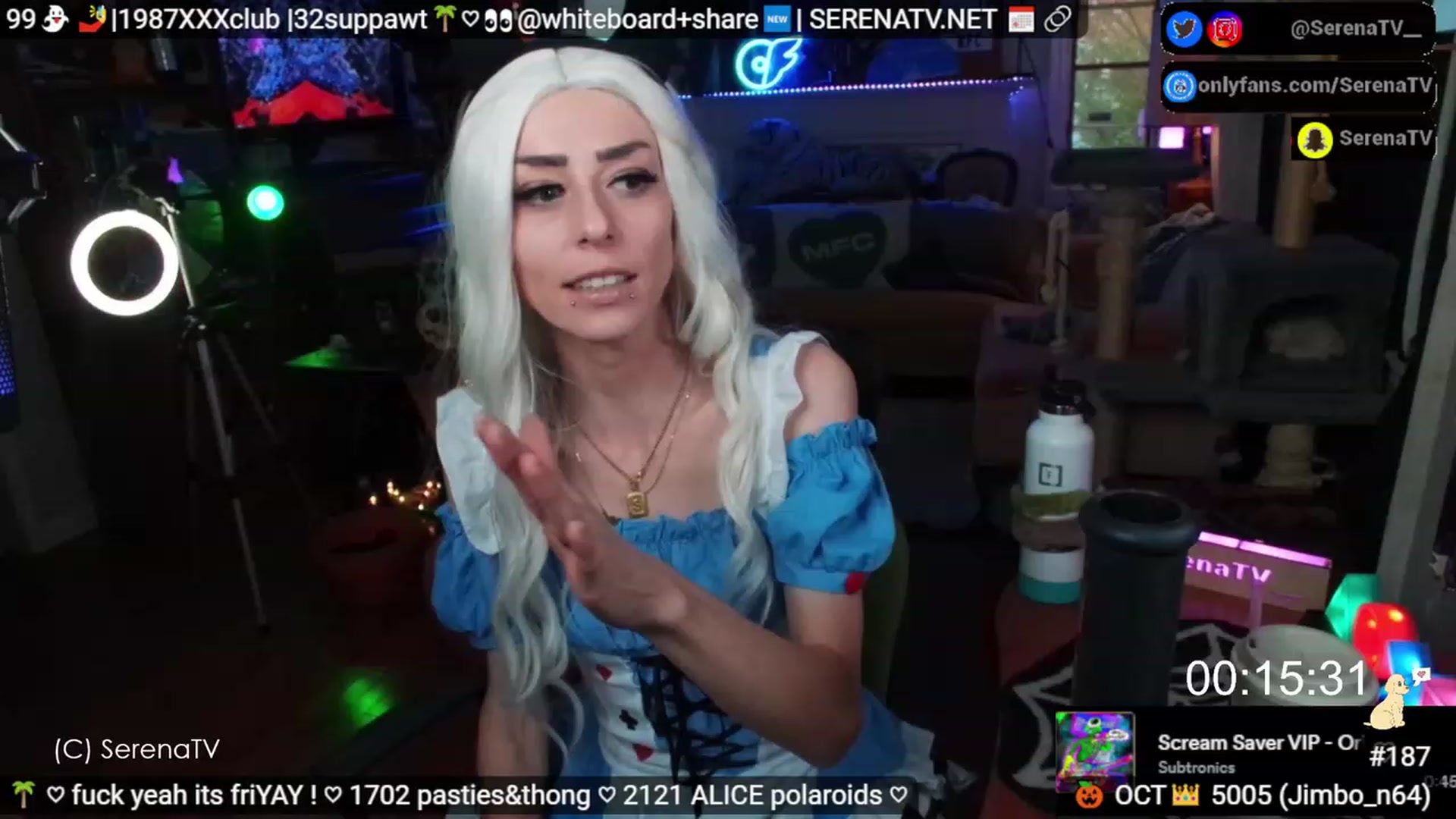 Gallery image thumbnail from serenatv's myfreecams stream on, 10/28/2023, 21:05 image 7 of 20