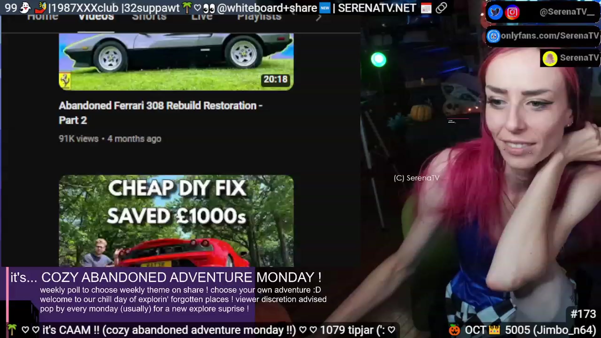 Gallery image thumbnail from serenatv's myfreecams stream on, 10/30/2023, 20:40 image 19 of 20