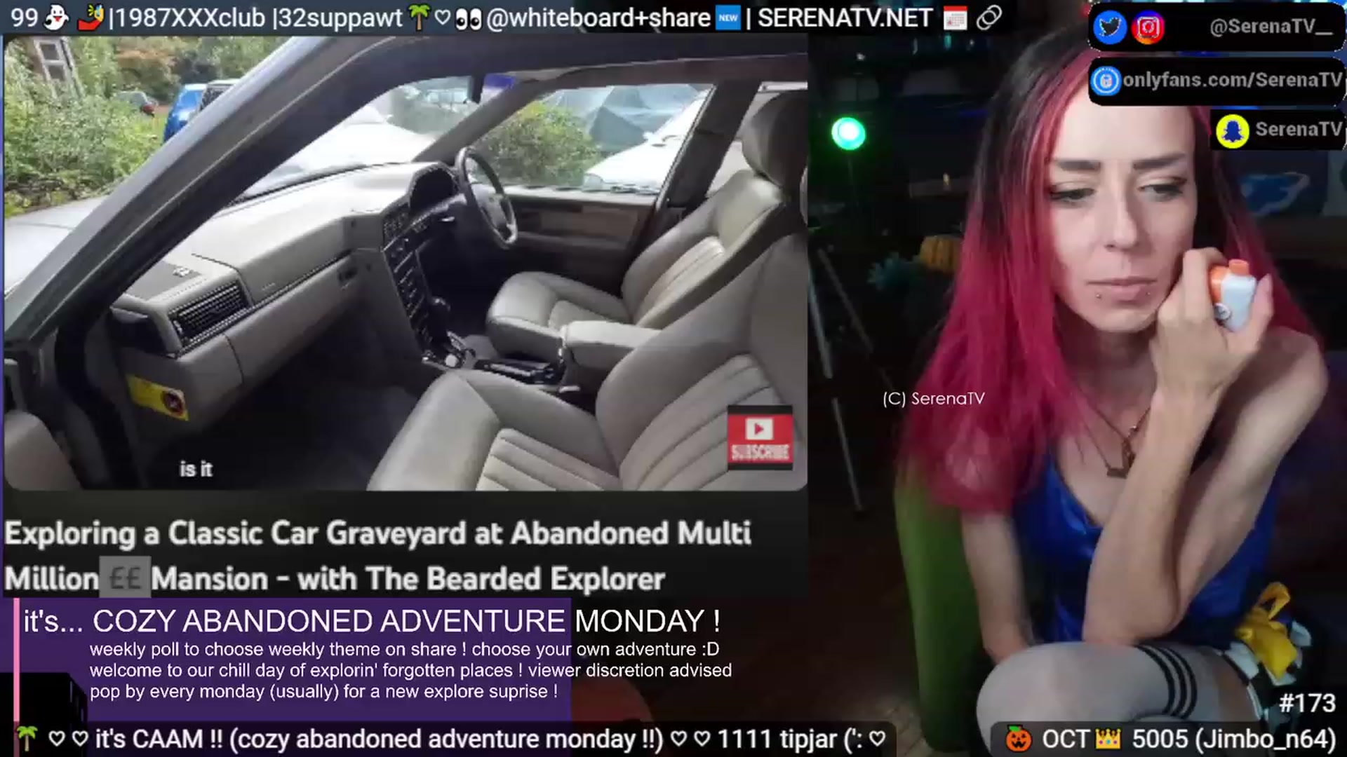 Gallery image thumbnail from serenatv's myfreecams stream on, 10/30/2023, 20:40 image 17 of 20