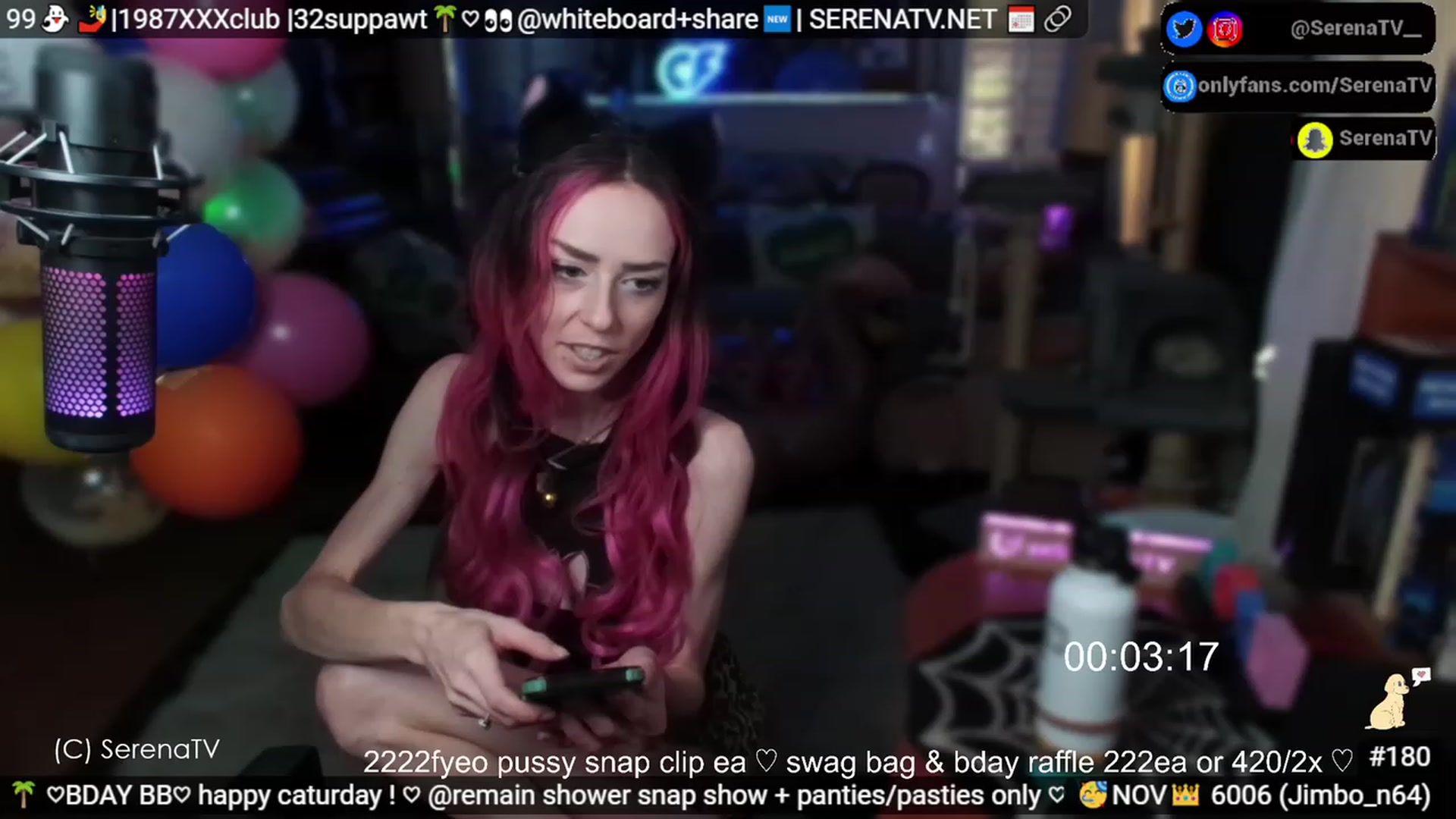 Gallery image thumbnail from serenatv's myfreecams stream on, 11/18/2023, 21:09 image 15 of 20