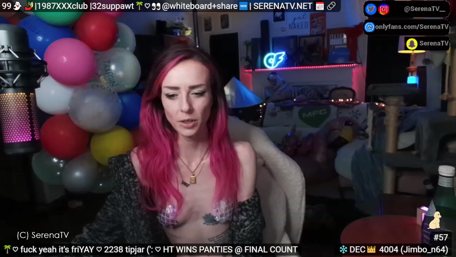 Gallery image thumbnail from serenatv's myfreecams stream on, 12/01/2023, 21:08 image 1 of 20