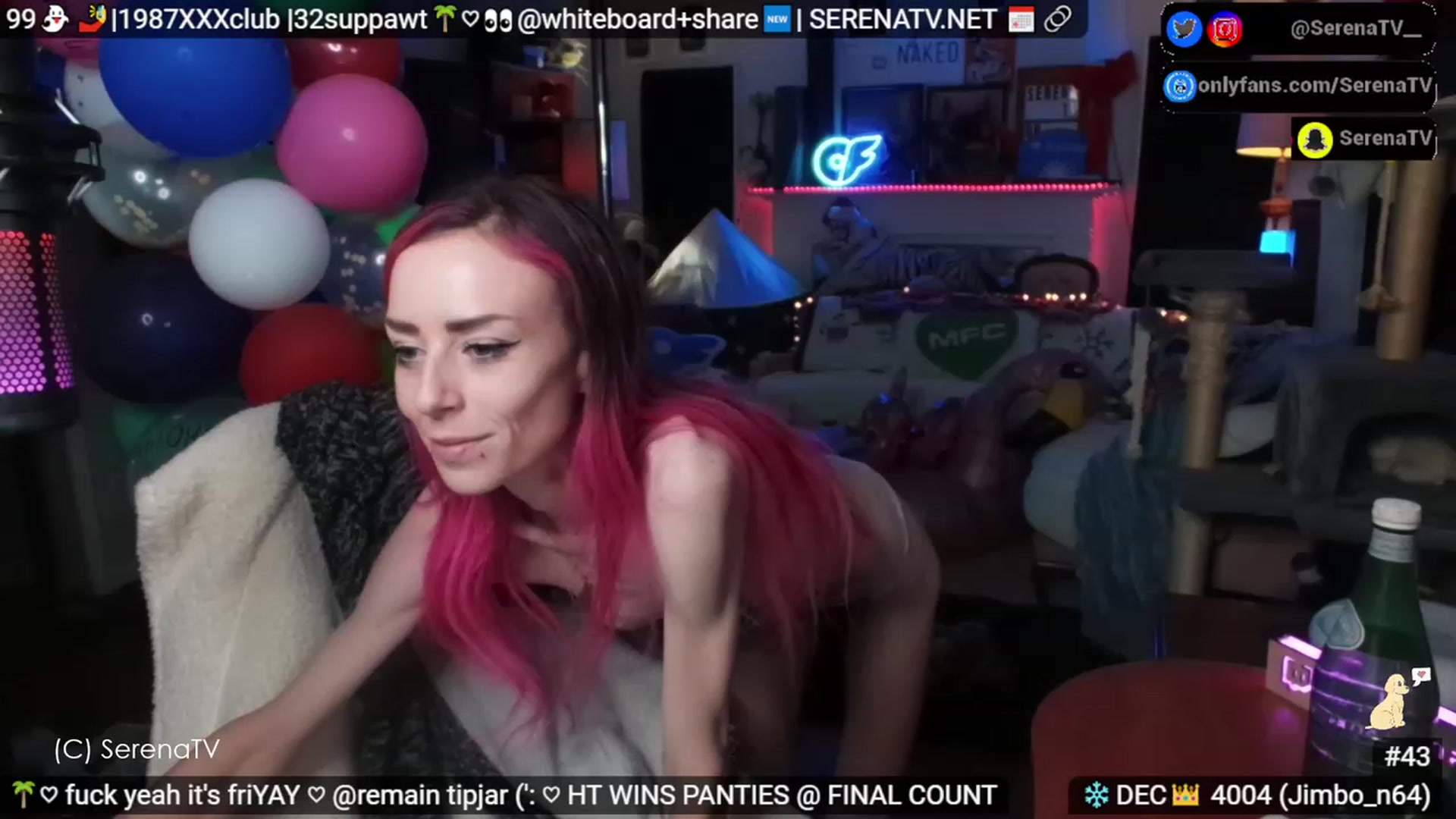 Gallery image thumbnail from serenatv's myfreecams stream on, 12/01/2023, 21:08 image 10 of 20