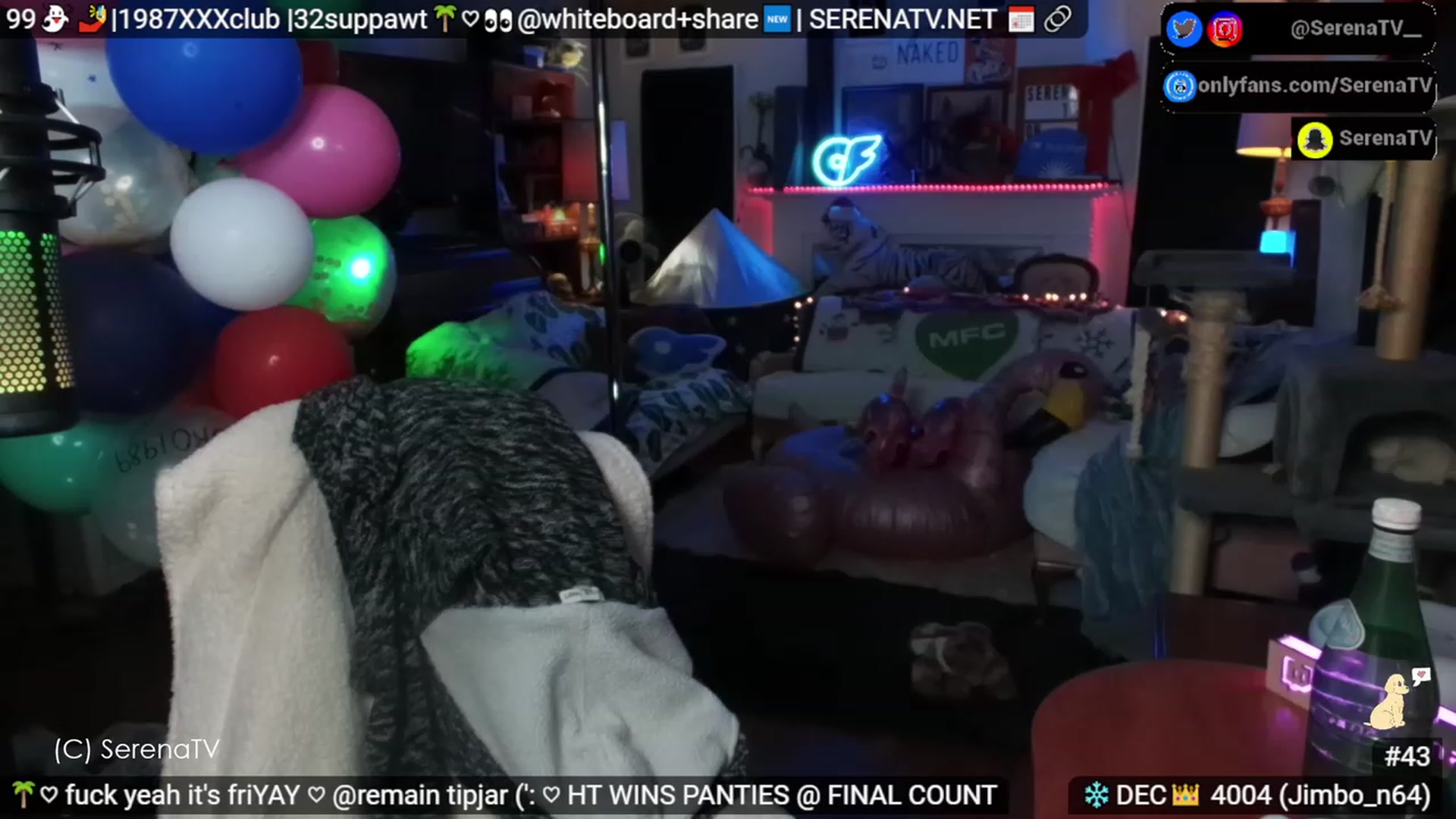 Gallery image thumbnail from serenatv's myfreecams stream on, 12/01/2023, 21:08 image 9 of 20