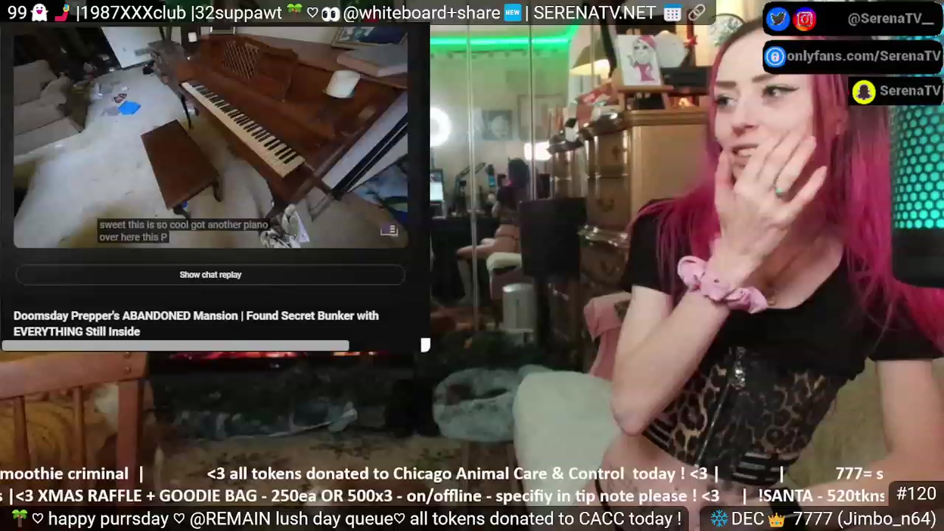 Gallery image thumbnail from serenatv's myfreecams stream on, 12/28/2023, 22:06 image 8 of 20
