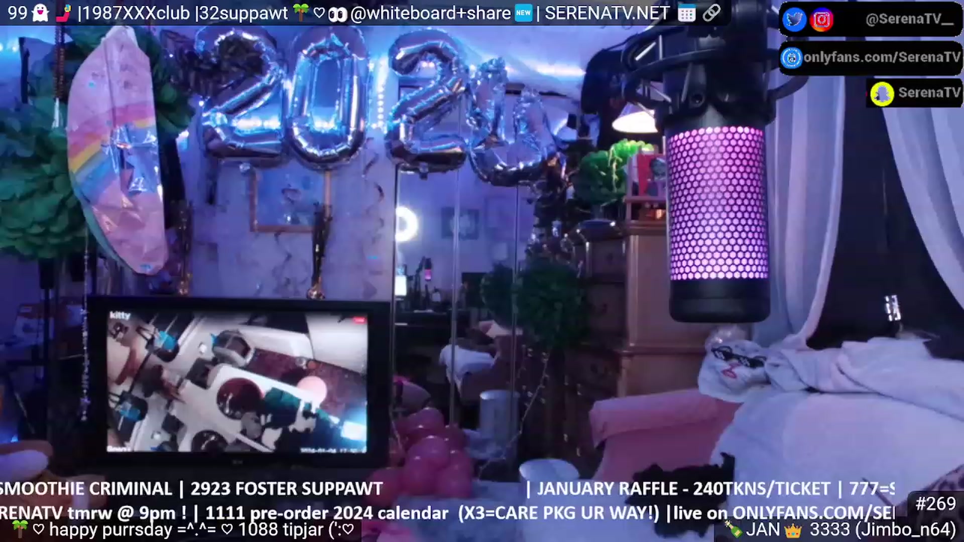 Gallery image thumbnail from serenatv's myfreecams stream on, 01/05/2024, 24:04 image 18 of 20