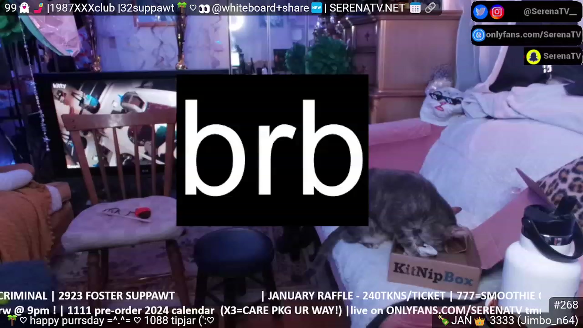 Gallery image thumbnail from serenatv's myfreecams stream on, 01/05/2024, 24:04 image 16 of 20