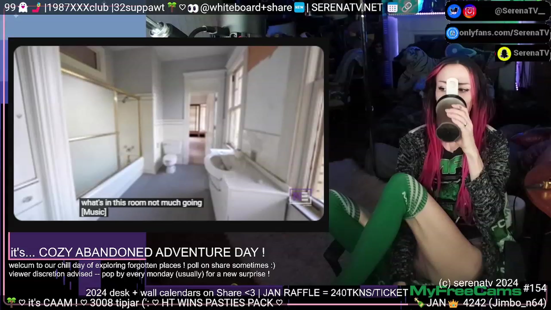 Gallery image thumbnail from serenatv's myfreecams stream on, 01/16/2024, 24:03 image 17 of 20