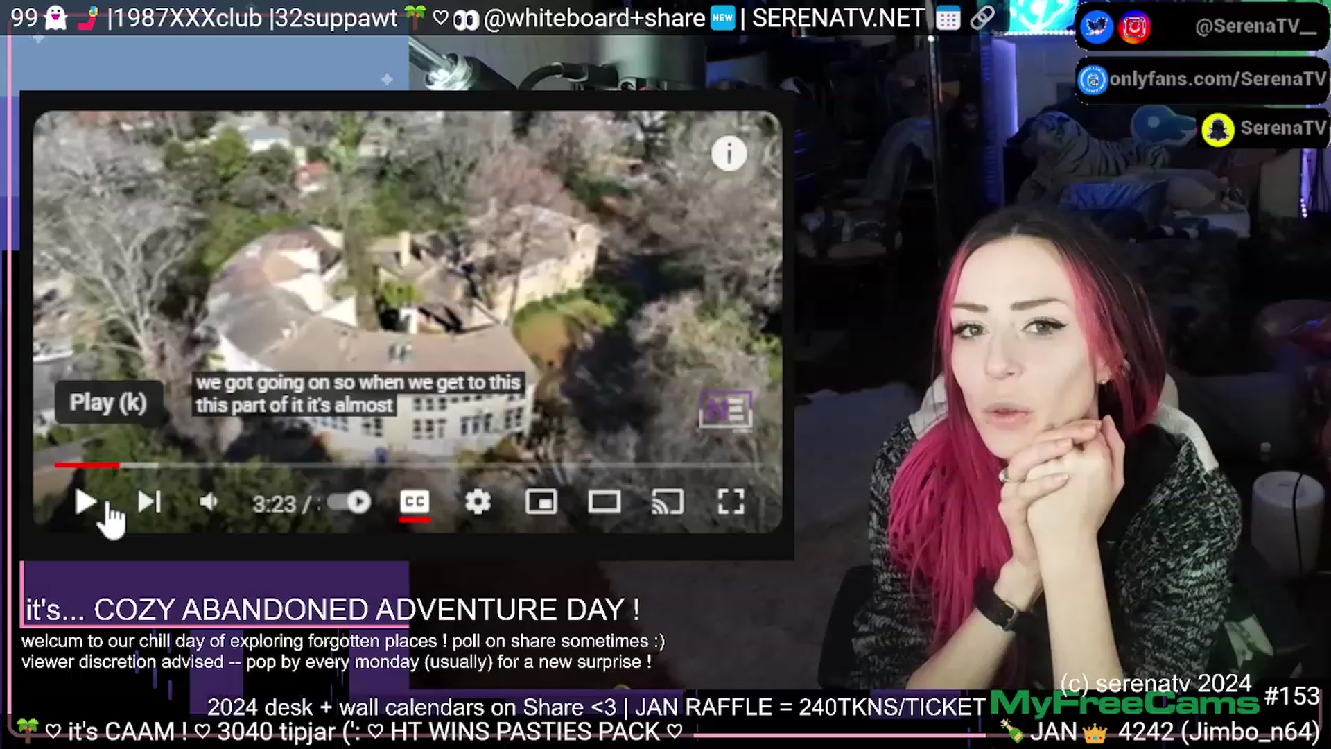 Gallery image thumbnail from serenatv's myfreecams stream on, 01/16/2024, 24:03 image 12 of 20