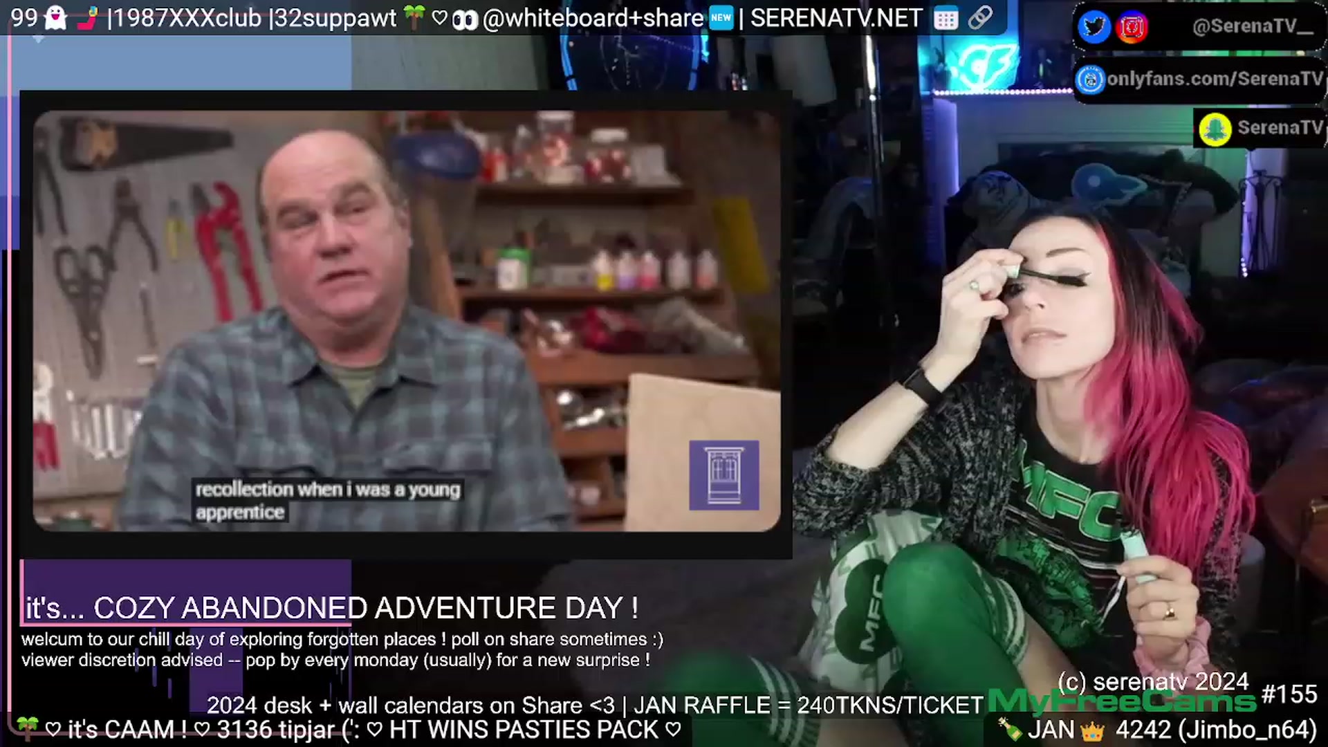 Gallery image thumbnail from serenatv's myfreecams stream on, 01/16/2024, 24:03 image 3 of 20