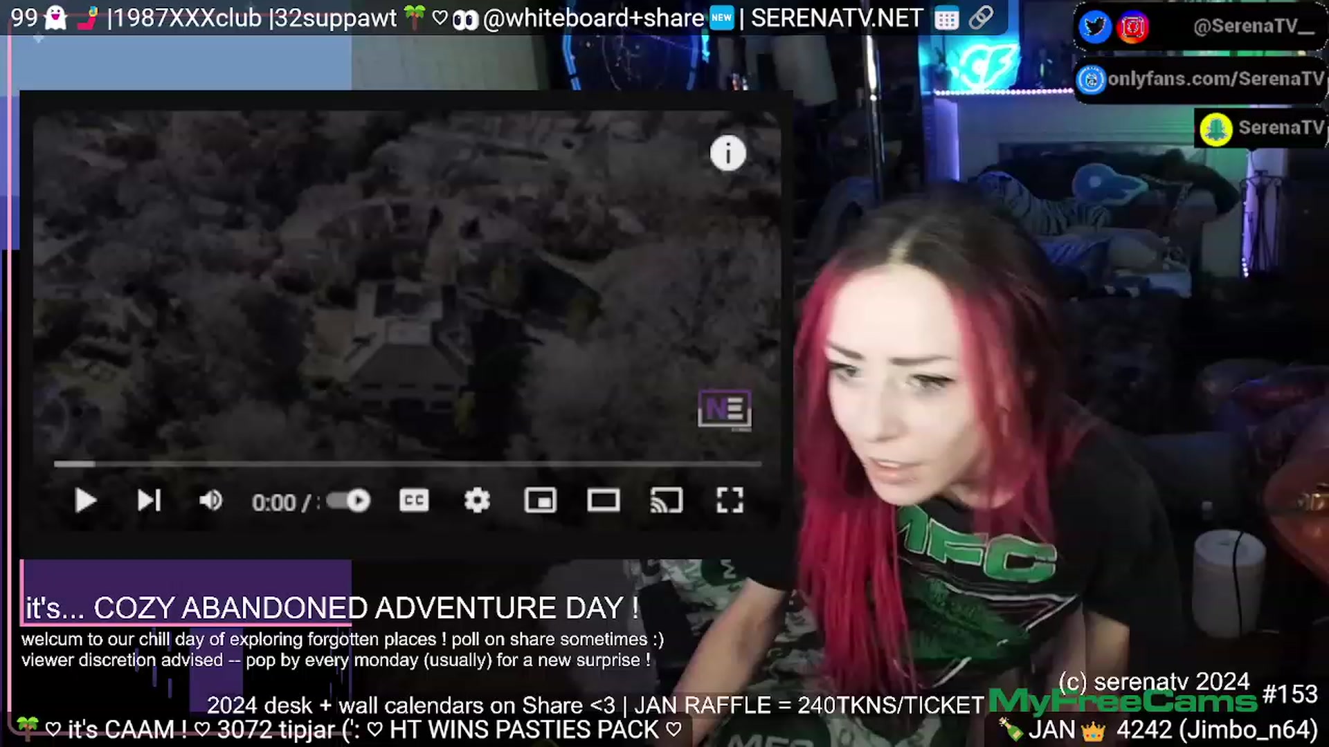 Gallery image thumbnail from serenatv's myfreecams stream on, 01/16/2024, 24:03 image 10 of 20
