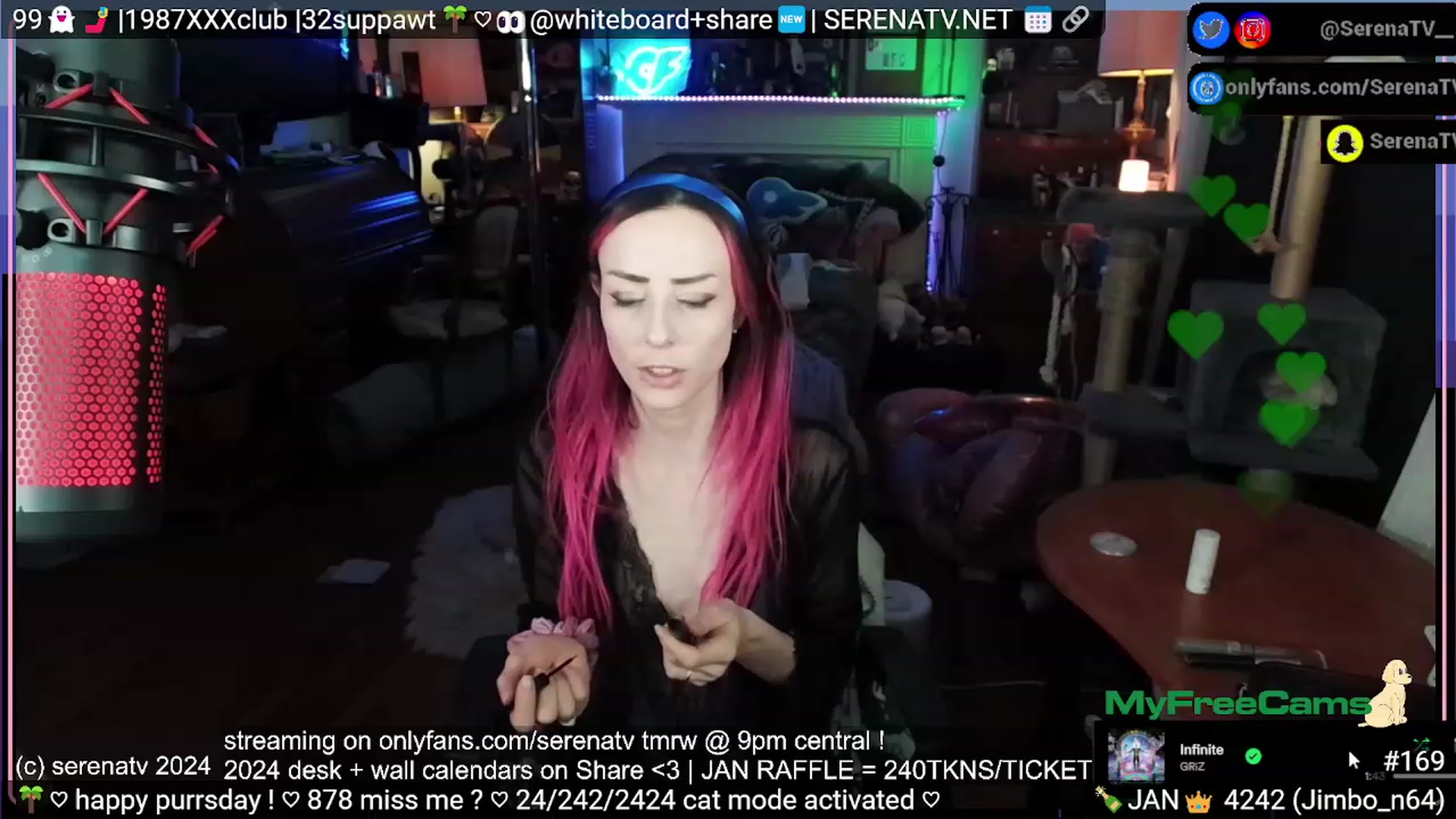 Gallery image thumbnail from serenatv's myfreecams stream on, 01/19/2024, 24:05 image 11 of 20