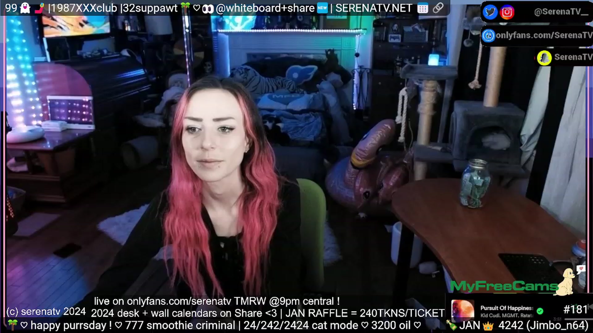 Gallery image thumbnail from serenatv's myfreecams stream on, 01/26/2024, 24:00 image 2 of 20