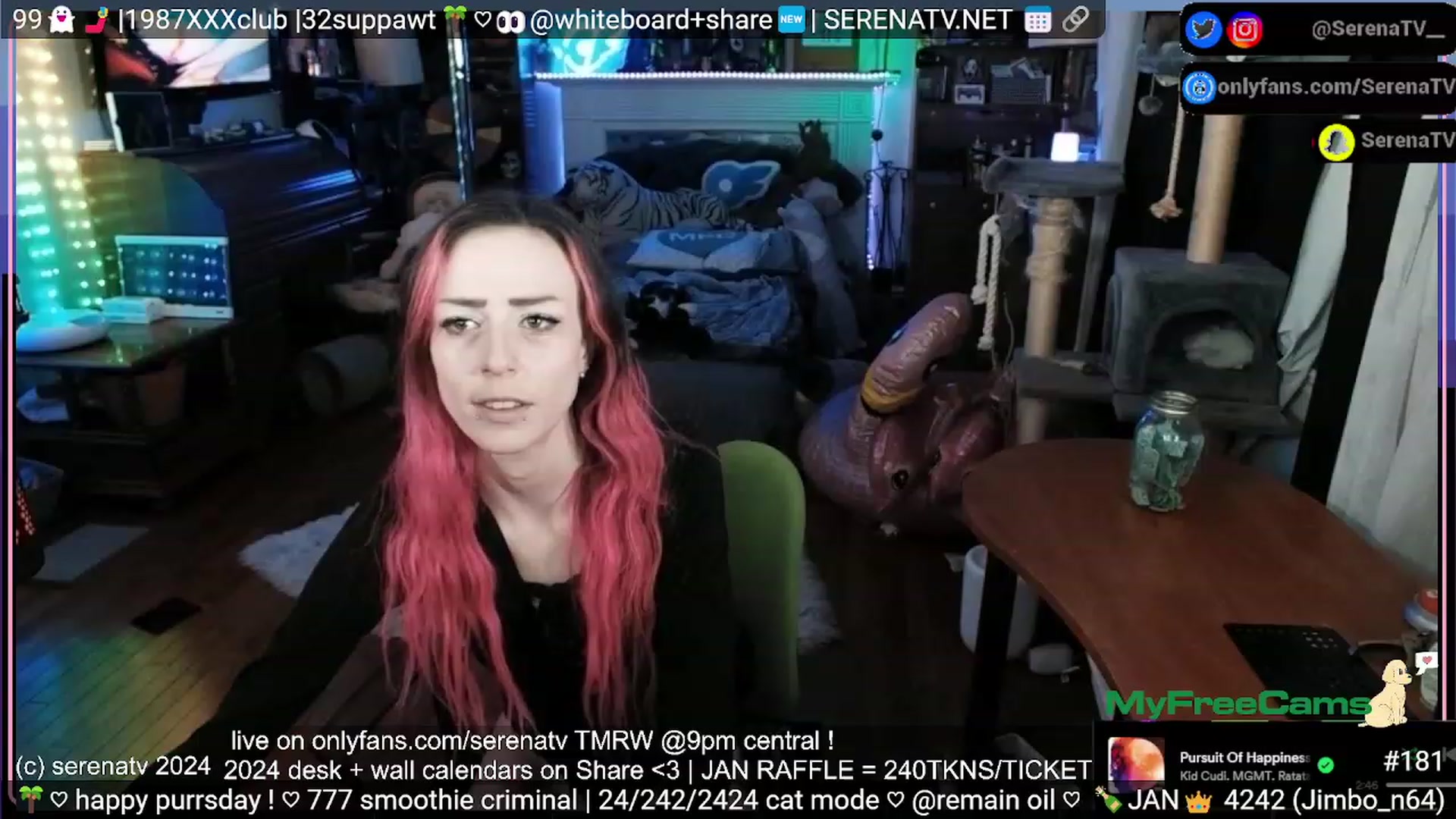 Gallery image thumbnail from serenatv's myfreecams stream on, 01/26/2024, 24:00 image 1 of 20