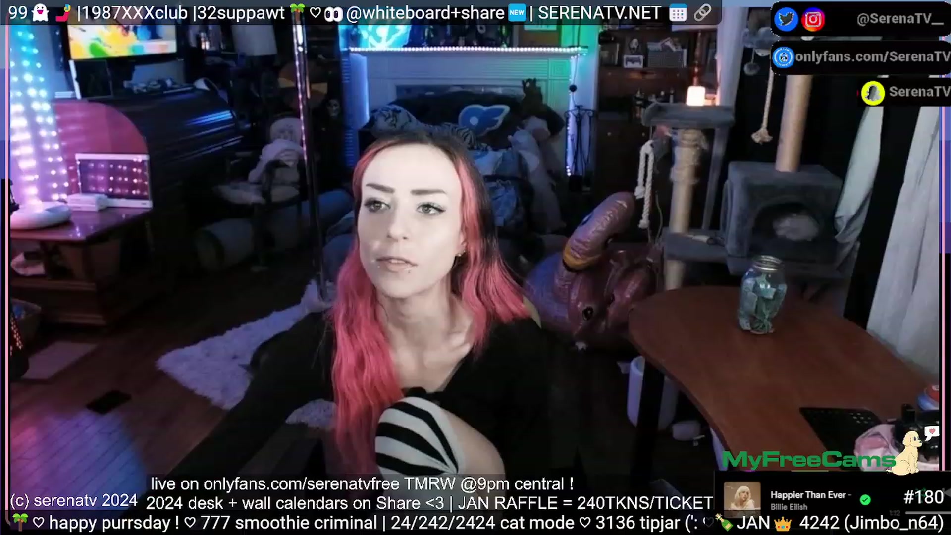 Gallery image thumbnail from serenatv's myfreecams stream on, 01/26/2024, 24:00 image 14 of 20