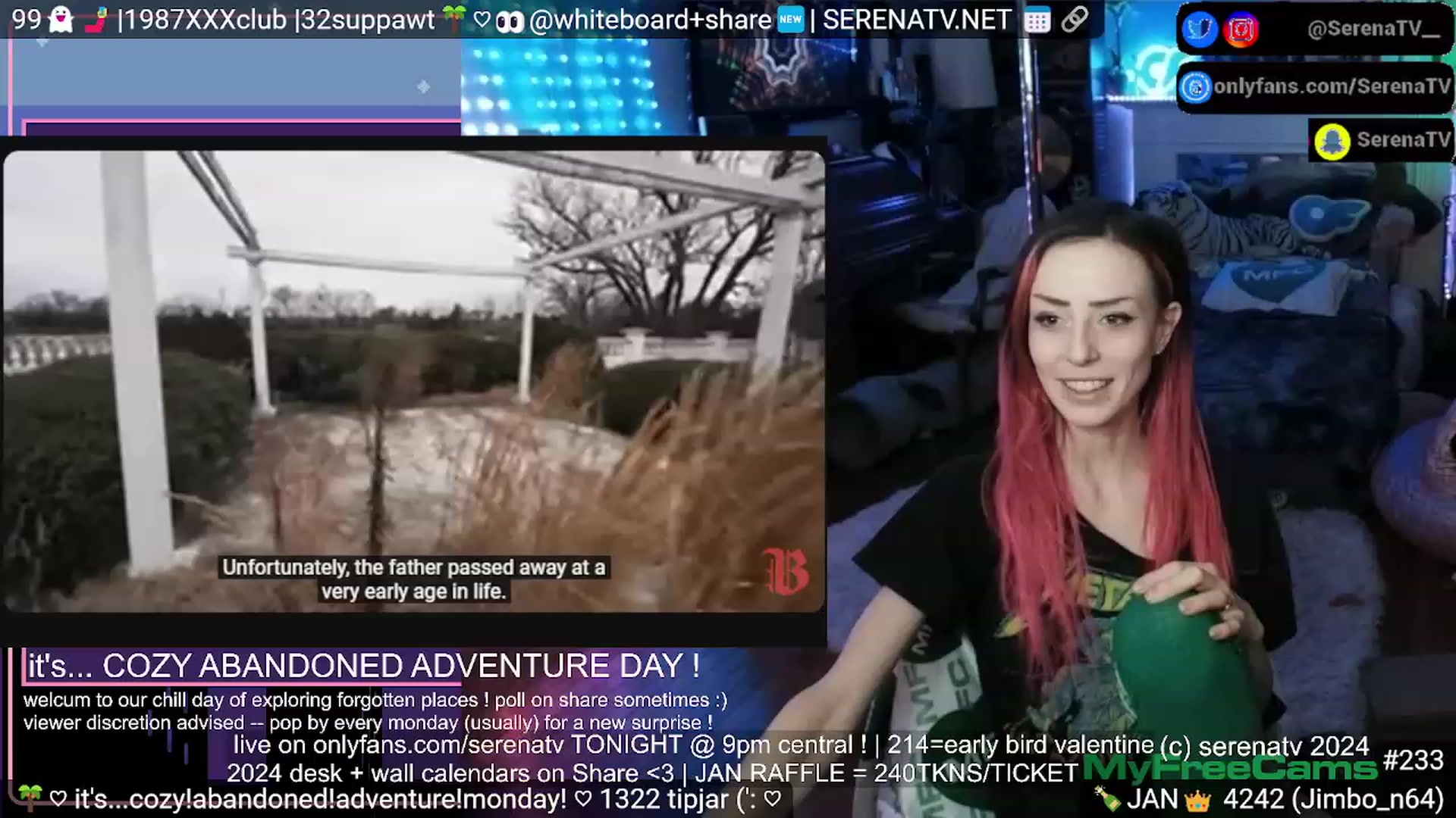 Gallery image thumbnail from serenatv's myfreecams stream on, 01/30/2024, 24:09 image 10 of 20