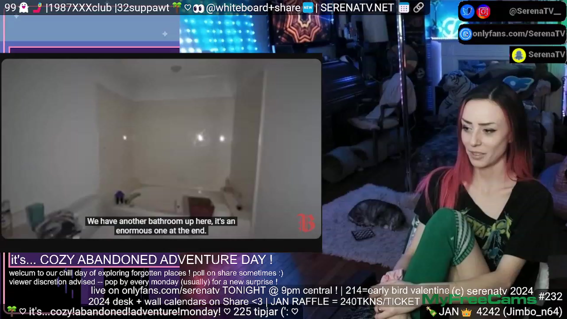 Gallery image thumbnail from serenatv's myfreecams stream on, 01/30/2024, 24:09 image 19 of 20