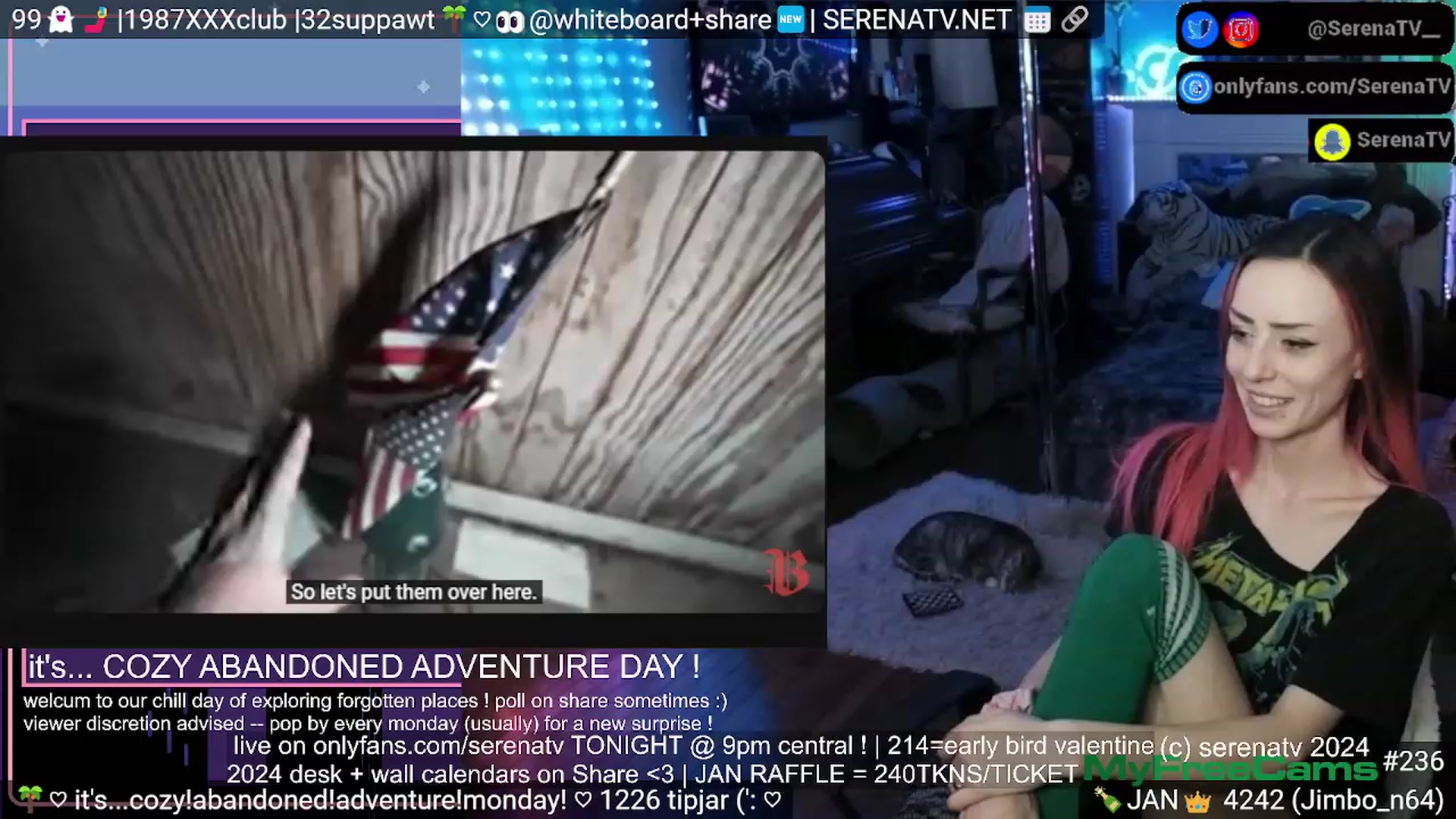 Gallery image thumbnail from serenatv's myfreecams stream on, 01/30/2024, 24:09 image 18 of 20