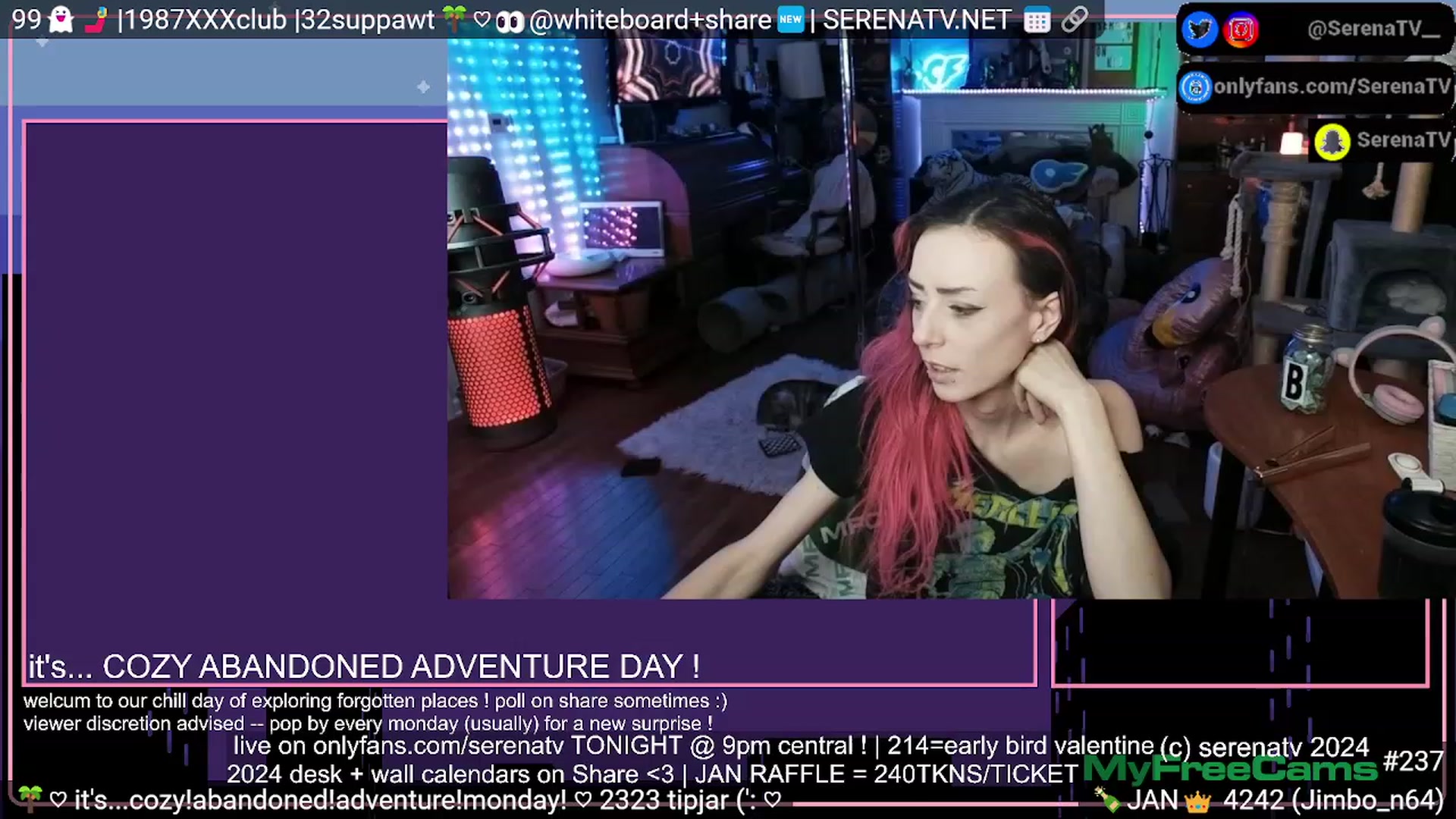 Gallery image thumbnail from serenatv's myfreecams stream on, 01/30/2024, 24:09 image 6 of 20