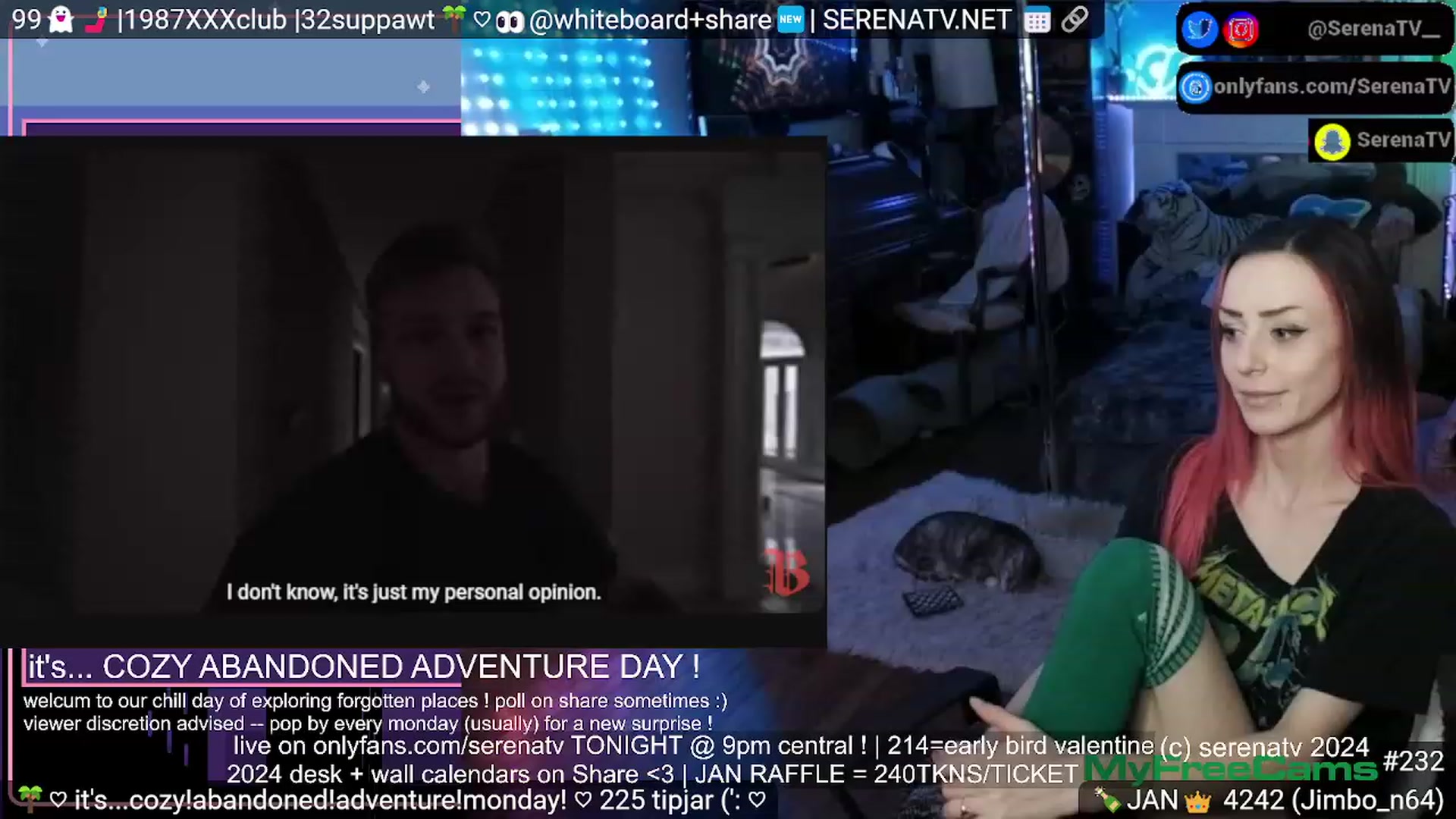 Gallery image thumbnail from serenatv's myfreecams stream on, 01/30/2024, 24:09 image 20 of 20