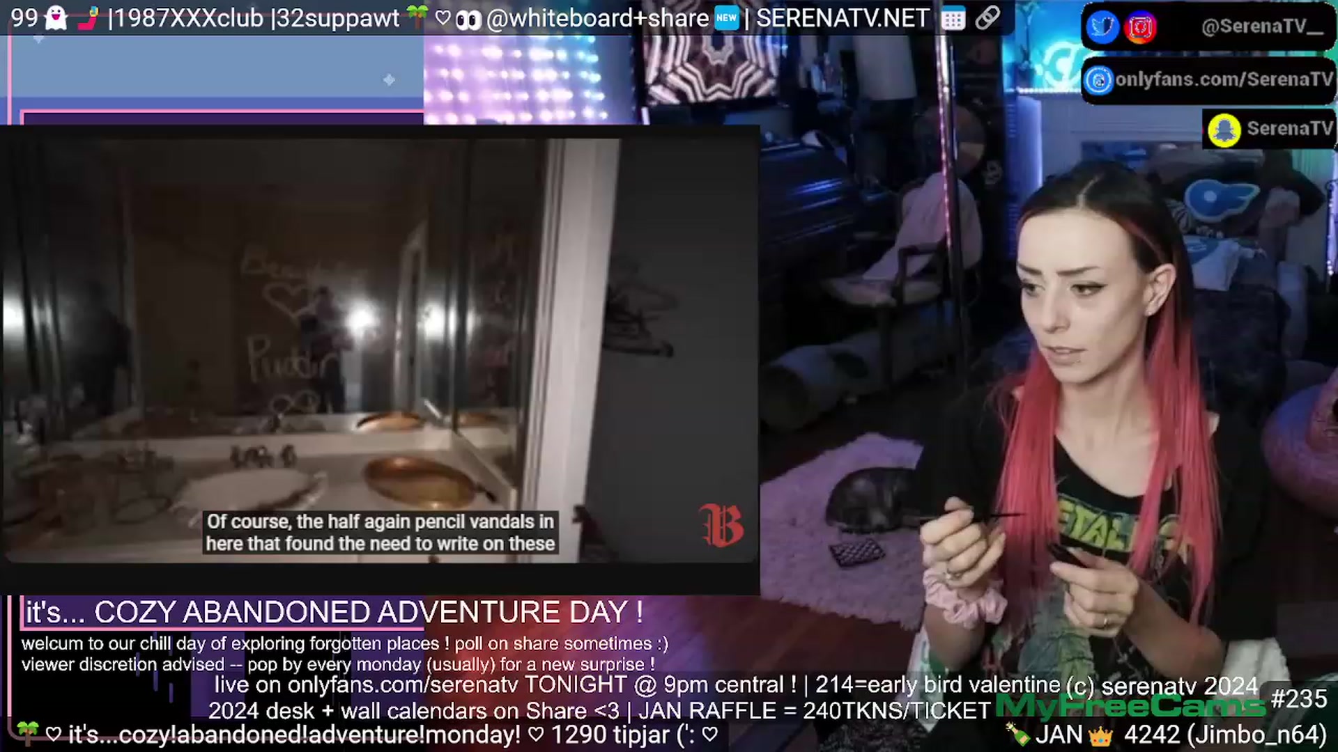 Gallery image thumbnail from serenatv's myfreecams stream on, 01/30/2024, 24:09 image 13 of 20
