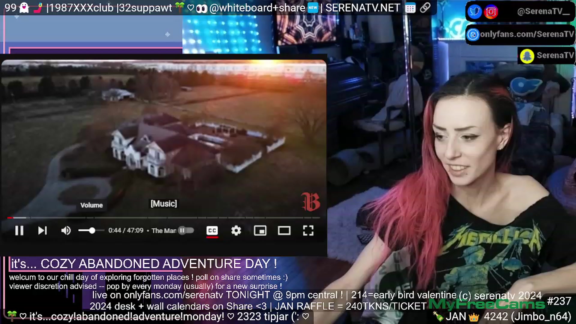 Gallery image thumbnail from serenatv's myfreecams stream on, 01/30/2024, 24:09 image 7 of 20