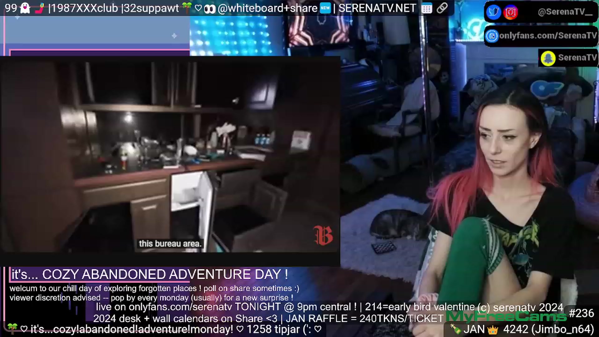 Gallery image thumbnail from serenatv's myfreecams stream on, 01/30/2024, 24:09 image 16 of 20
