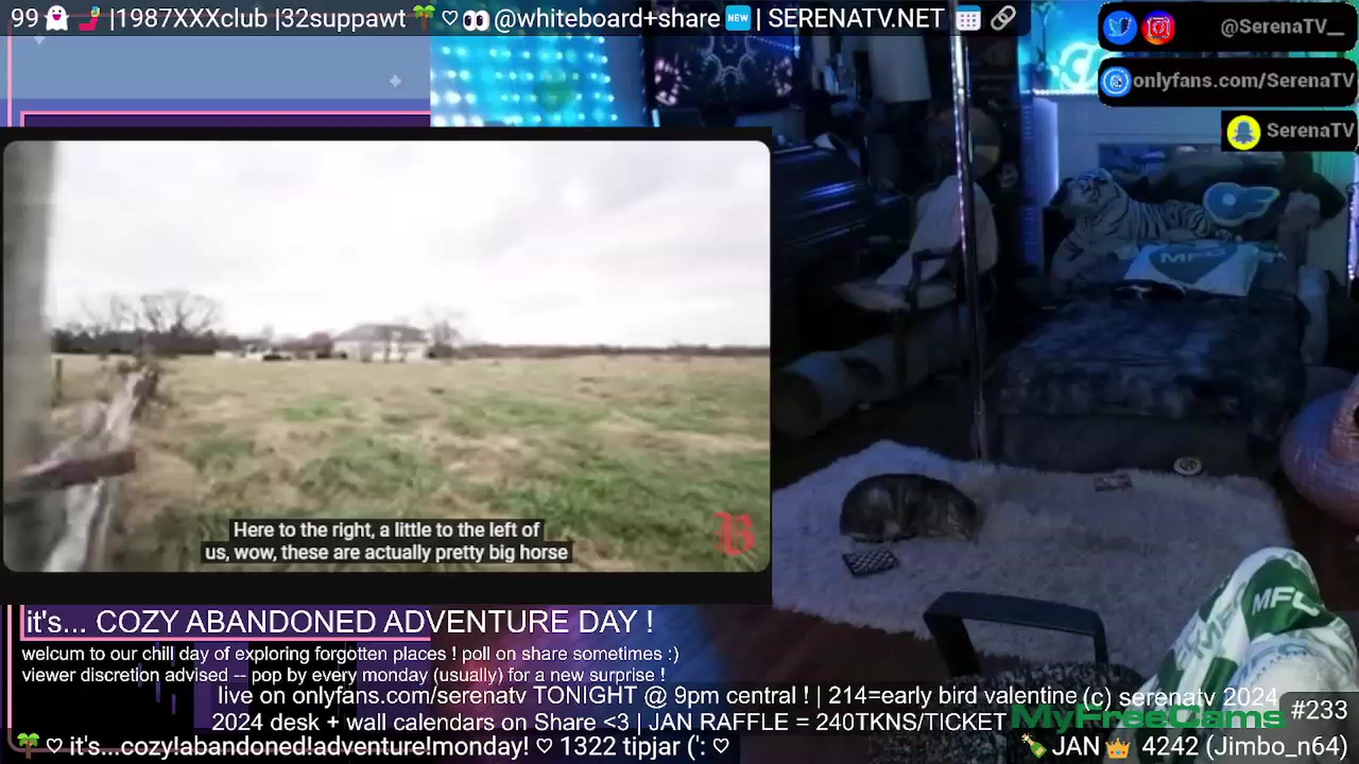 Gallery image thumbnail from serenatv's myfreecams stream on, 01/30/2024, 24:09 image 8 of 20