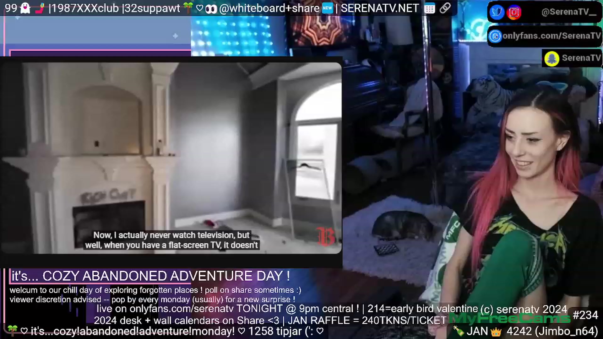 Gallery image thumbnail from serenatv's myfreecams stream on, 01/30/2024, 24:09 image 14 of 20
