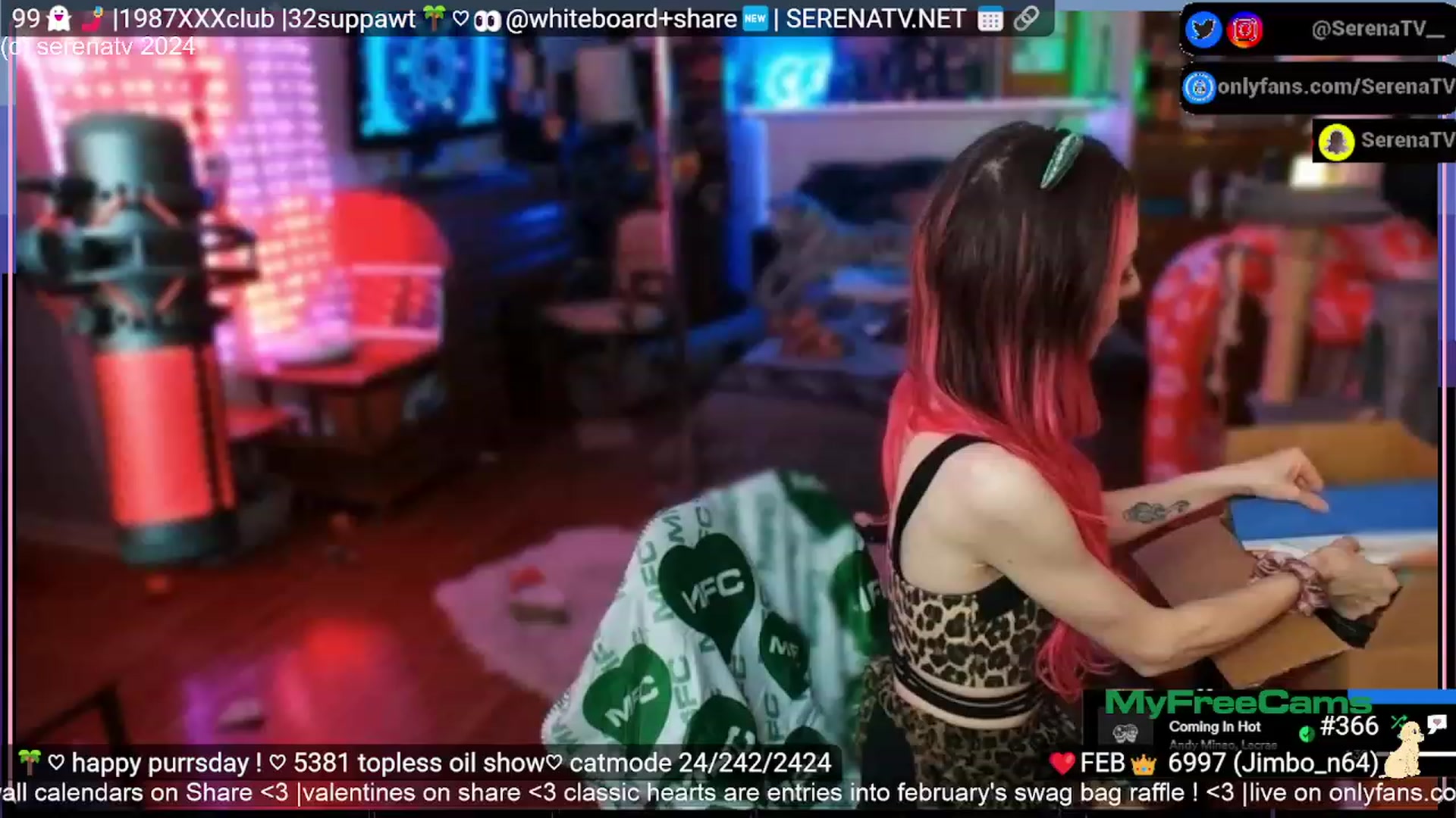 Gallery image thumbnail from serenatv's myfreecams stream on, 02/09/2024, 24:04 image 10 of 20