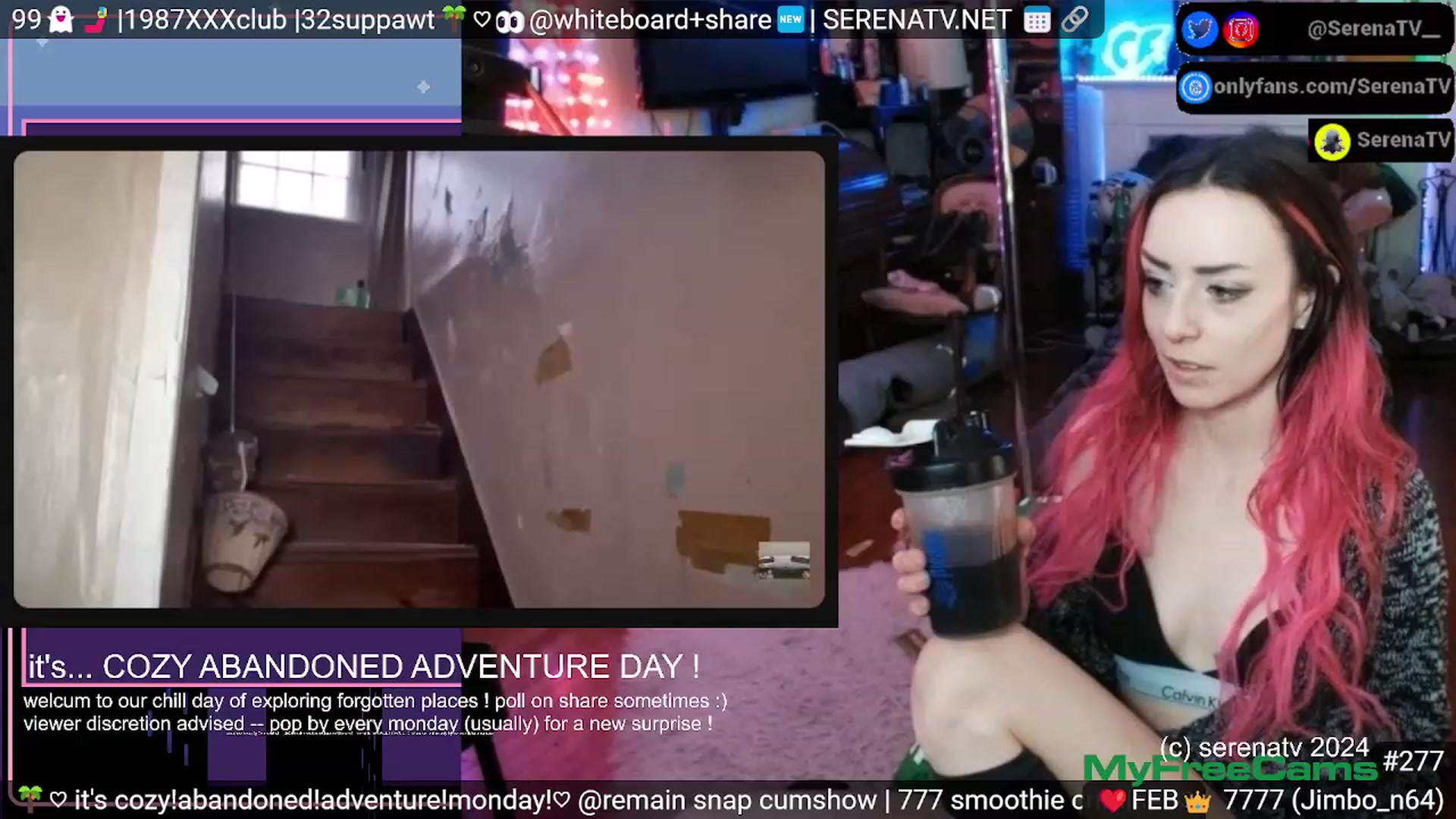Gallery image thumbnail from serenatv's myfreecams stream on, 02/19/2024, 21:52 image 1 of 20