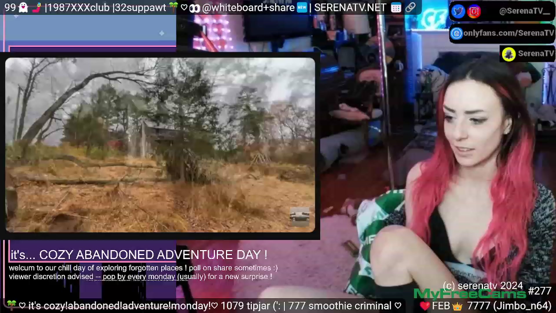 Gallery image thumbnail from serenatv's myfreecams stream on, 02/19/2024, 21:52 image 8 of 20