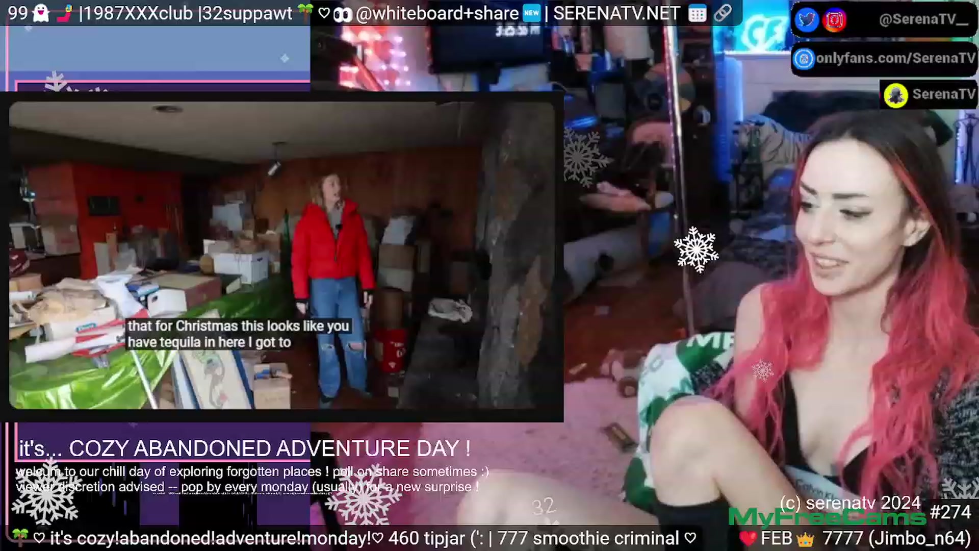 Gallery image thumbnail from serenatv's myfreecams stream on, 02/19/2024, 21:52 image 14 of 20