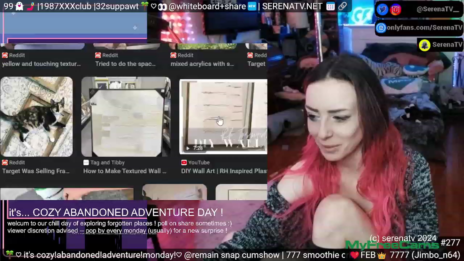 Gallery image thumbnail from serenatv's myfreecams stream on, 02/19/2024, 21:52 image 2 of 20