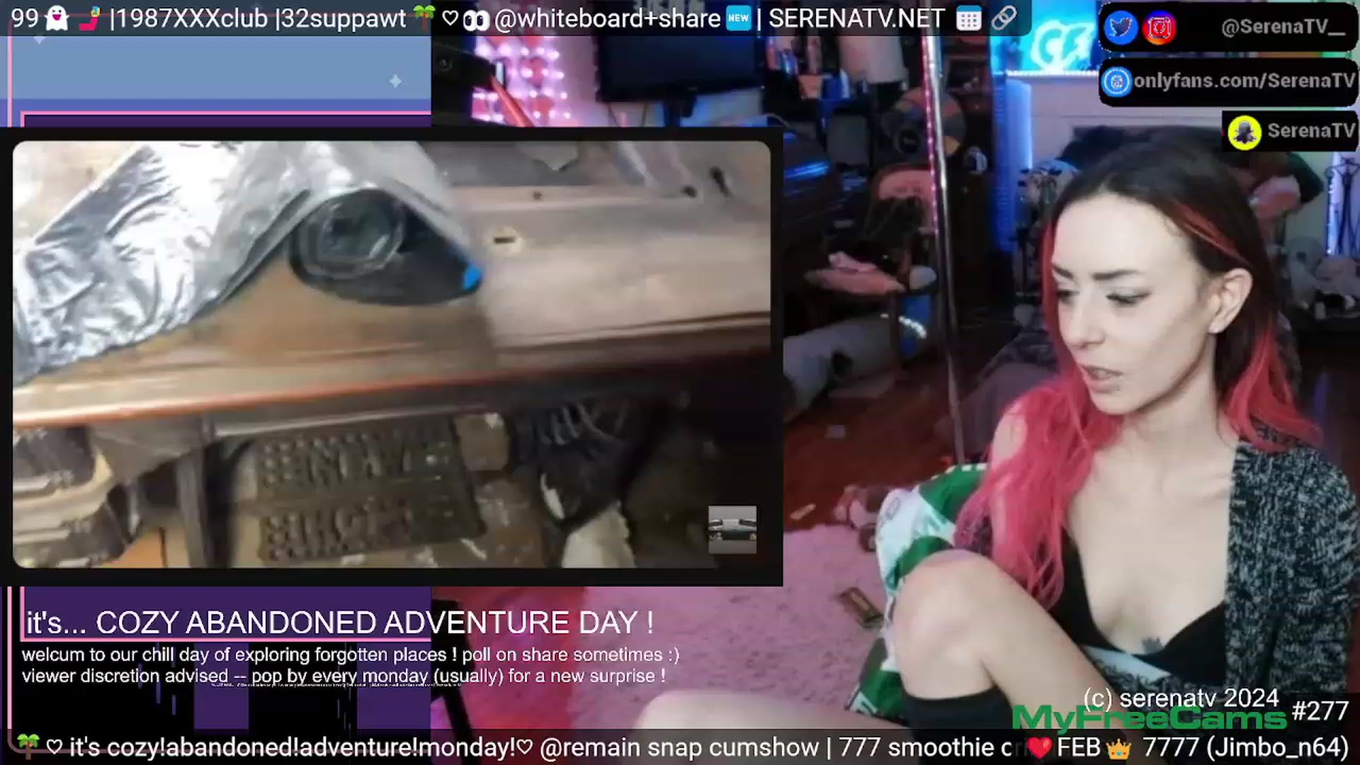 Gallery image thumbnail from serenatv's myfreecams stream on, 02/19/2024, 21:52 image 5 of 20