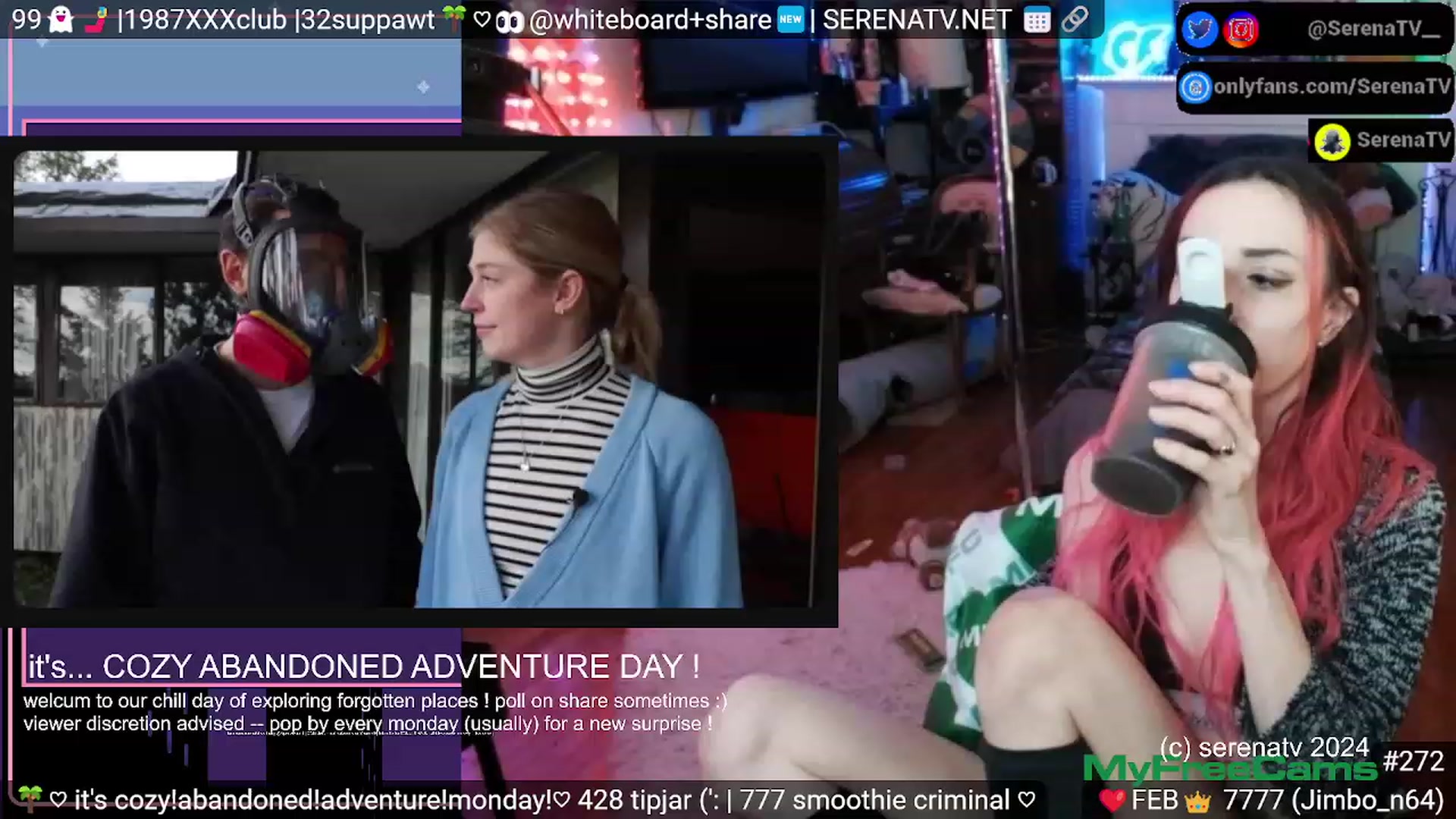 Gallery image thumbnail from serenatv's myfreecams stream on, 02/19/2024, 21:52 image 16 of 20