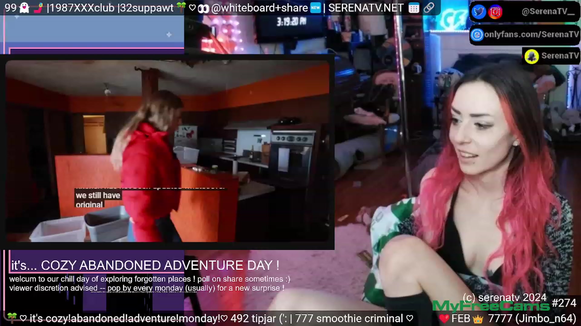 Gallery image thumbnail from serenatv's myfreecams stream on, 02/19/2024, 21:52 image 11 of 20