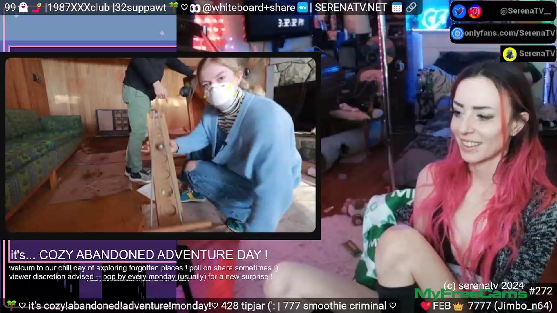 Gallery image thumbnail from serenatv's myfreecams stream on, 02/19/2024, 21:52 image 17 of 20
