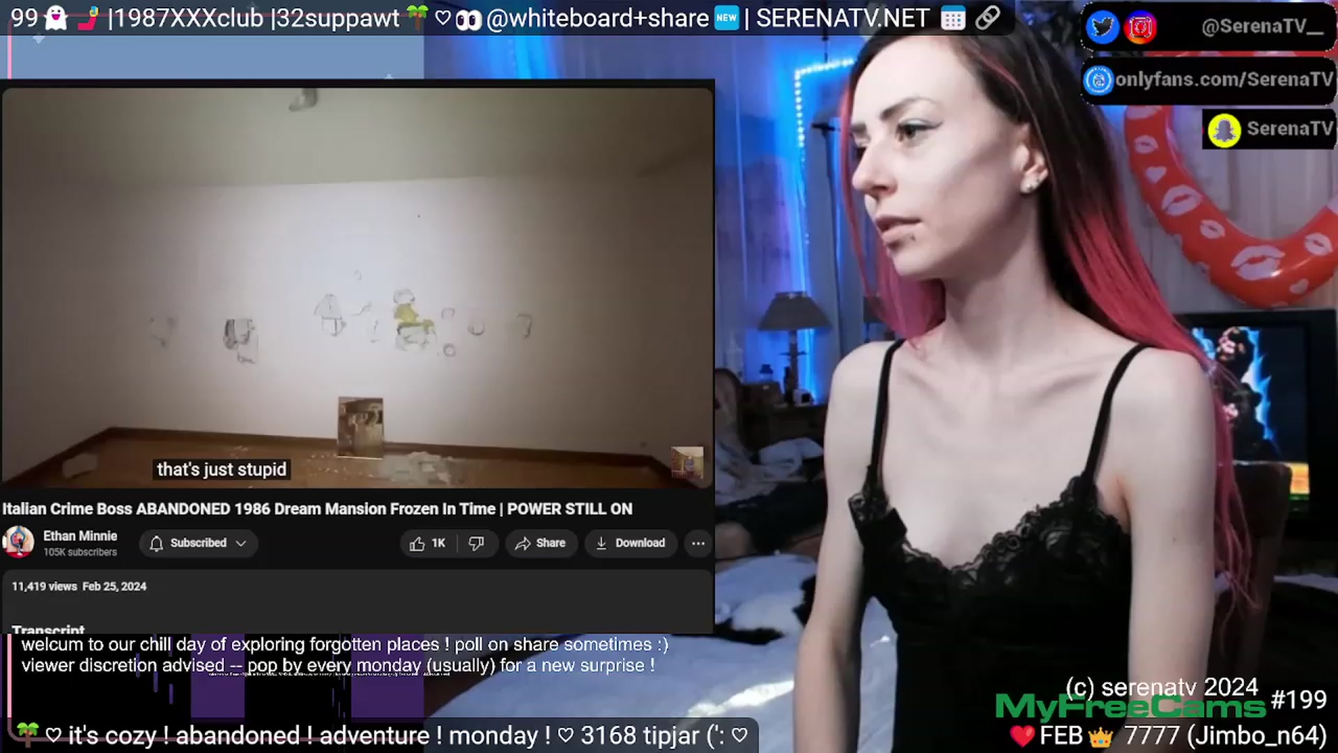 Gallery image thumbnail from serenatv's myfreecams stream on, 02/26/2024, 22:07 image 8 of 20