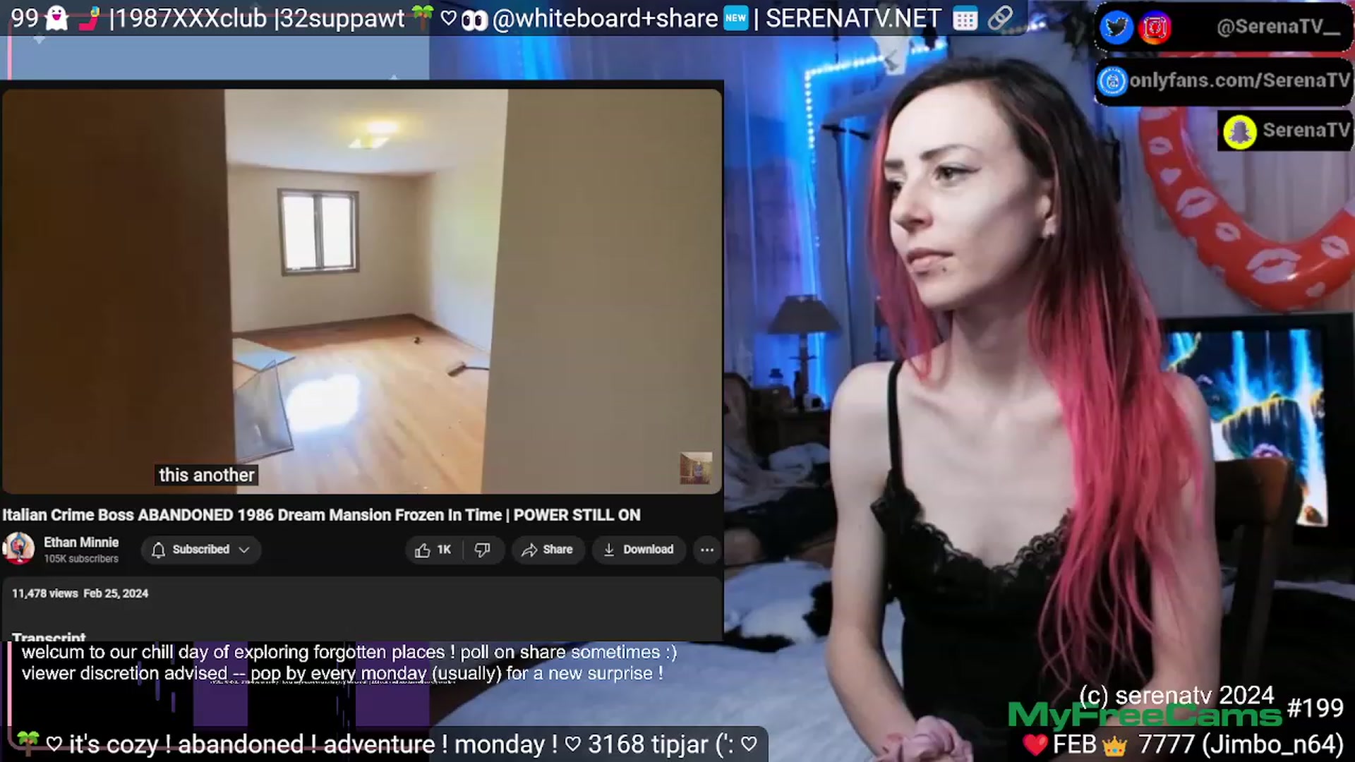 Gallery image thumbnail from serenatv's myfreecams stream on, 02/26/2024, 22:07 image 17 of 20