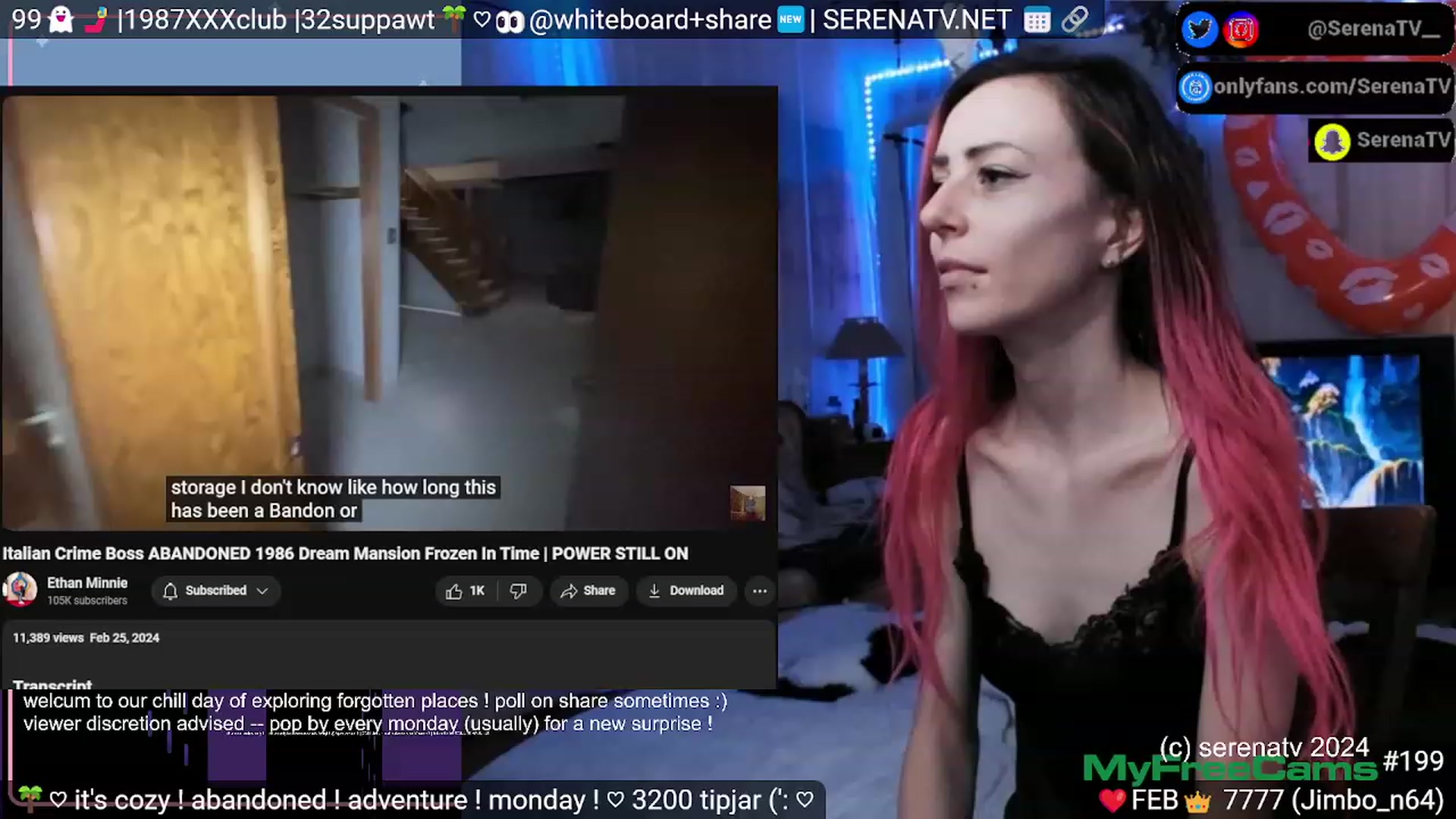 Gallery image thumbnail from serenatv's myfreecams stream on, 02/26/2024, 22:07 image 1 of 20