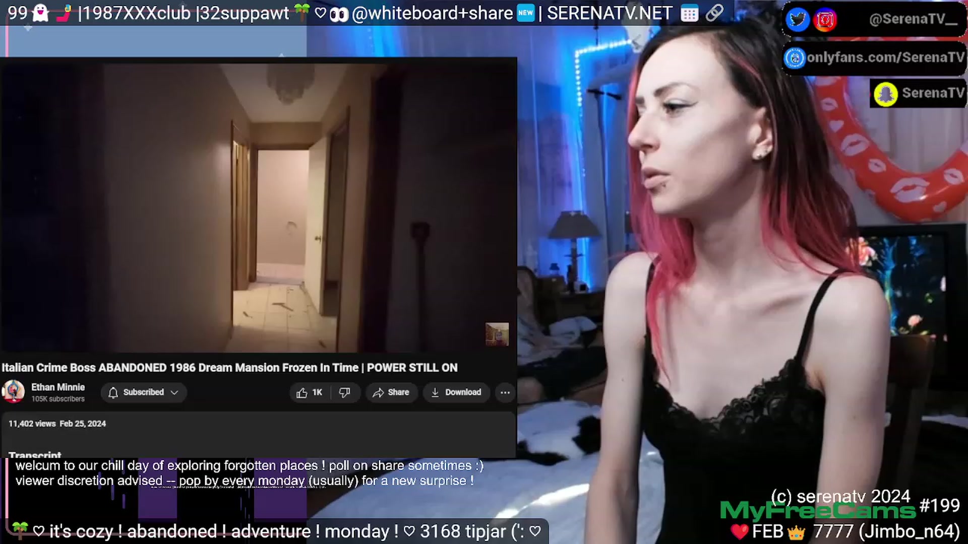 Gallery image thumbnail from serenatv's myfreecams stream on, 02/26/2024, 22:07 image 6 of 20