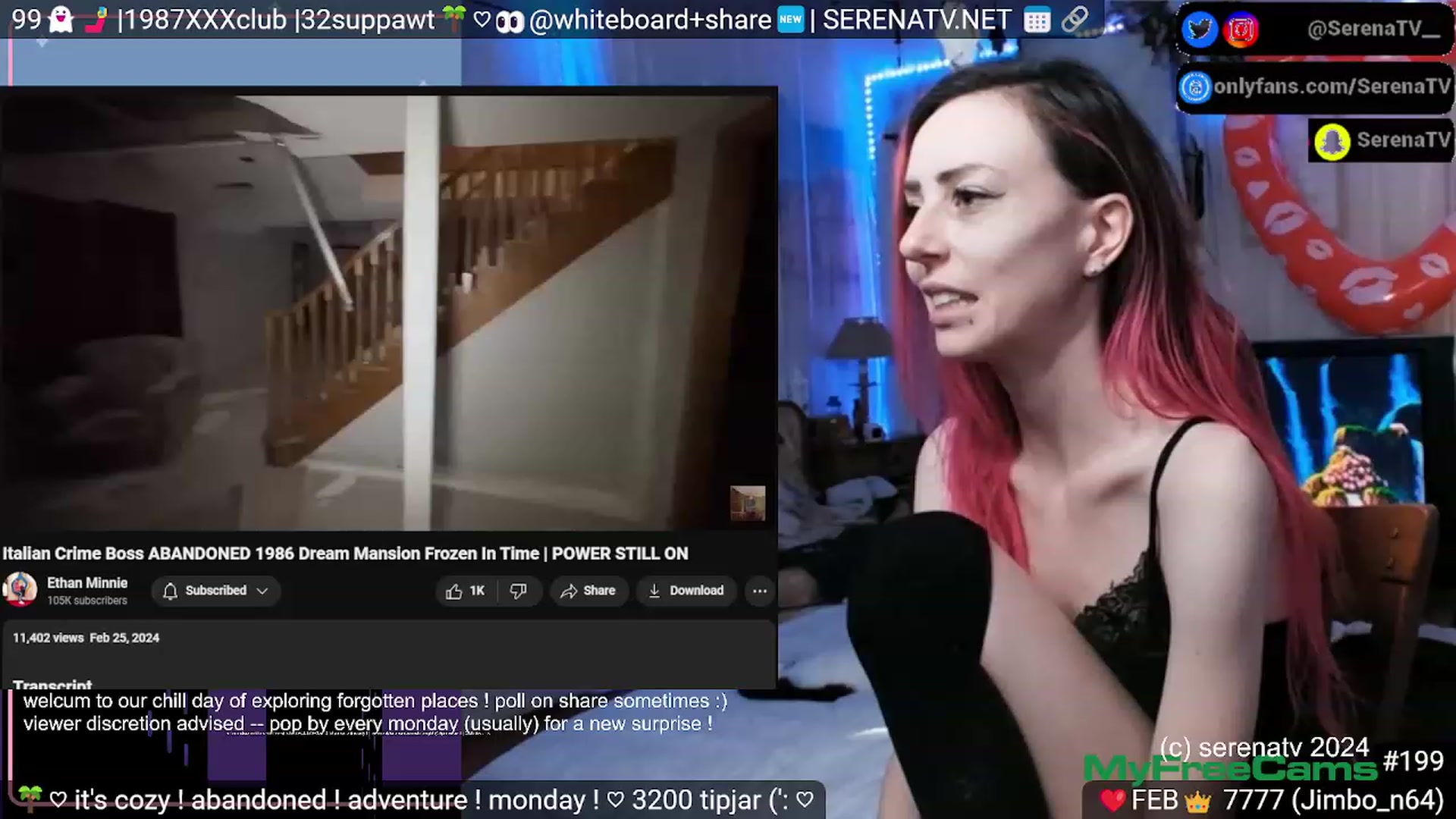 Gallery image thumbnail from serenatv's myfreecams stream on, 02/26/2024, 22:07 image 3 of 20