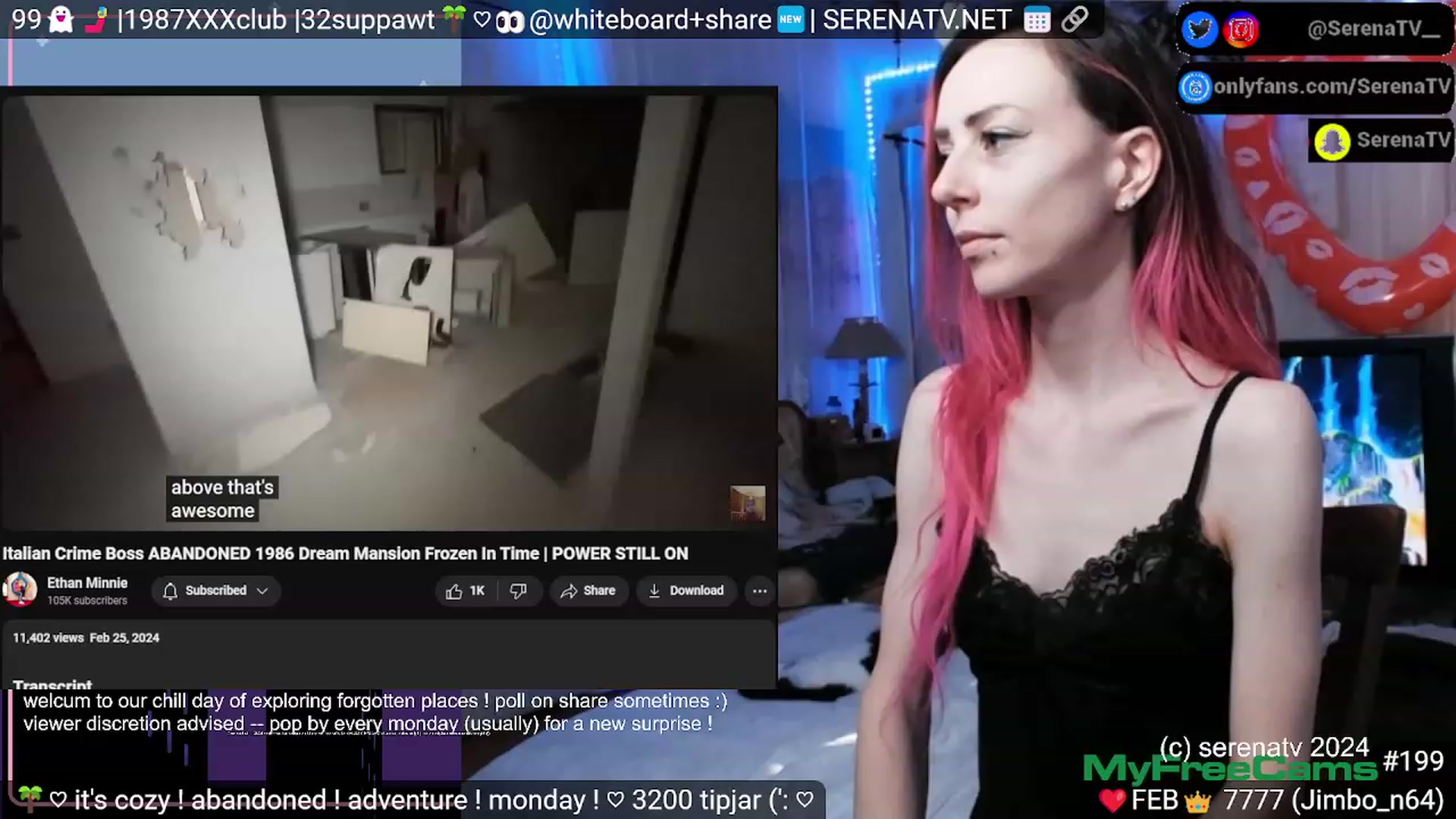 Gallery image thumbnail from serenatv's myfreecams stream on, 02/26/2024, 22:07 image 4 of 20