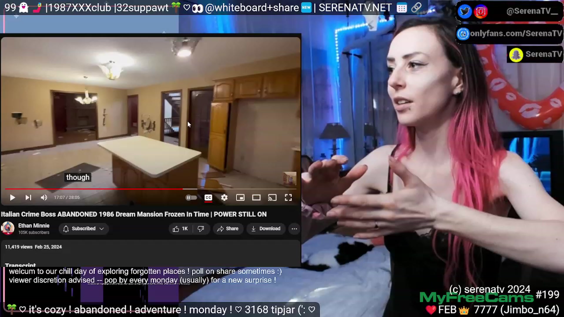 Gallery image thumbnail from serenatv's myfreecams stream on, 02/26/2024, 22:07 image 10 of 20
