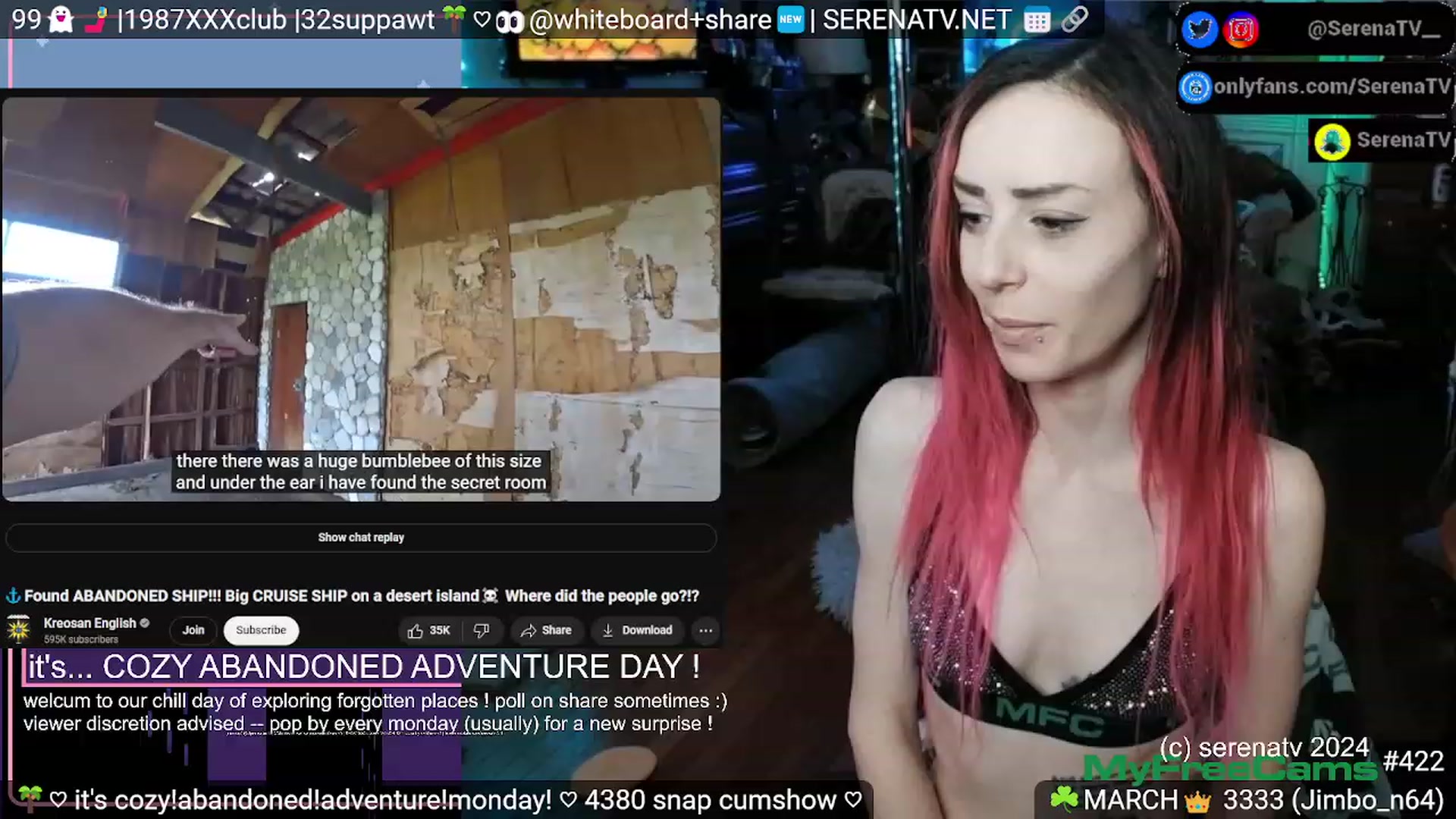 Gallery image thumbnail from serenatv's myfreecams stream on, 03/04/2024, 22:01 image 6 of 20