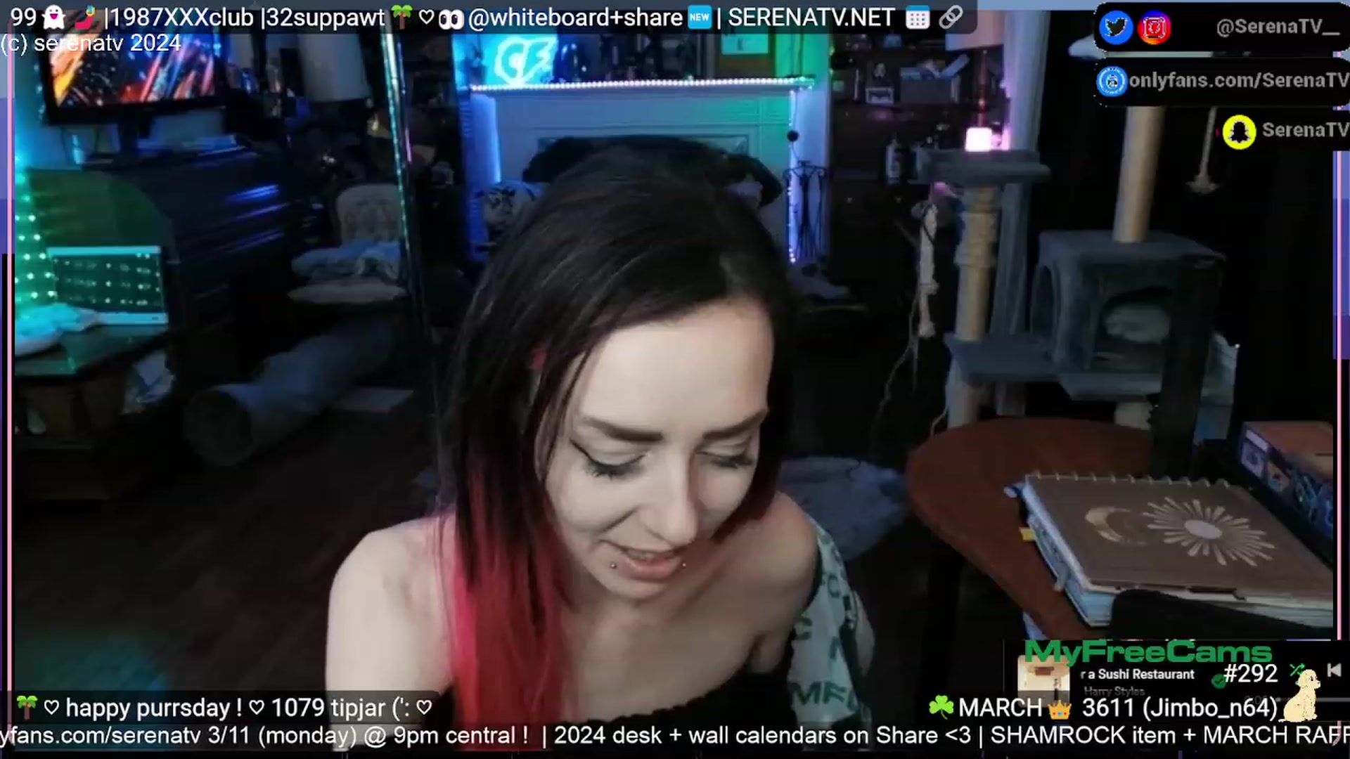 Gallery image thumbnail from serenatv's myfreecams stream on, 03/07/2024, 22:04 image 18 of 20